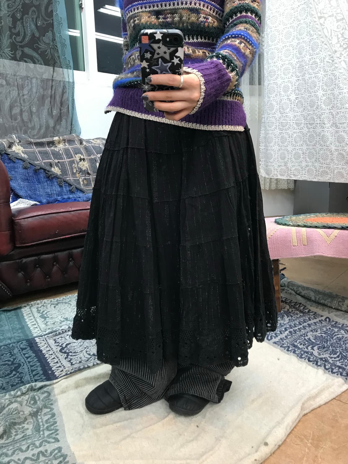 Visit in newyork 여성 빈티지 디테일 캉캉스커트  상품이미지1