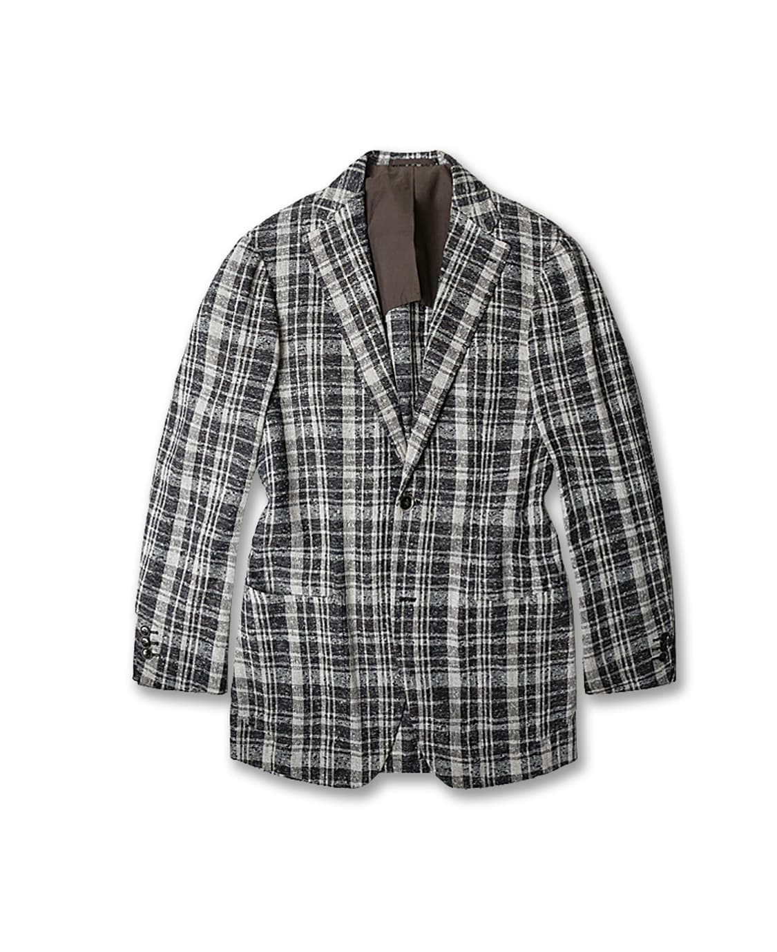 링자켓 [Ring Jacket RJ] 텍스처드 린넨 나일론 체크 자켓 상품이미지1