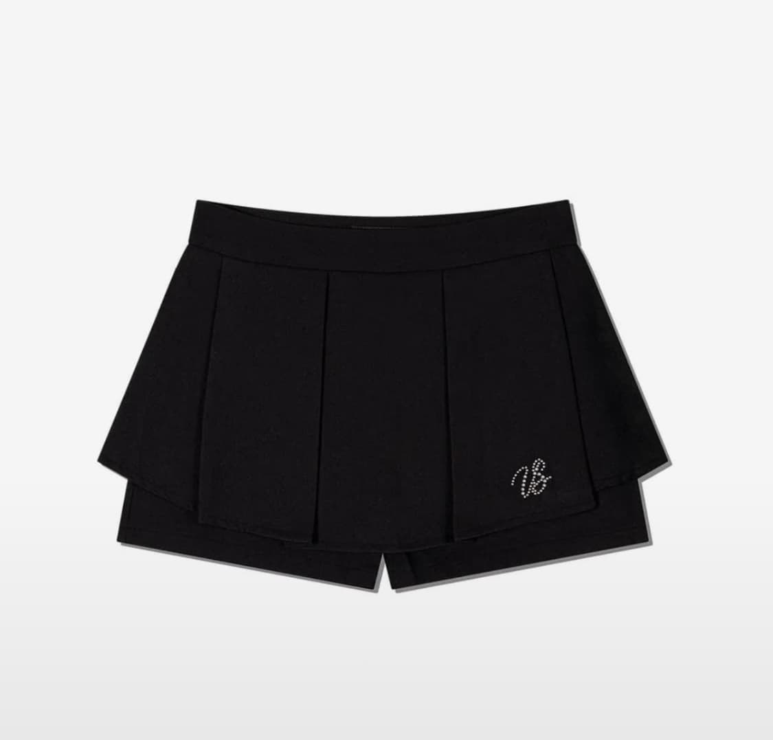 어글리쉐도우 튤립 팬츠 스커트(블랙) M 상품이미지1