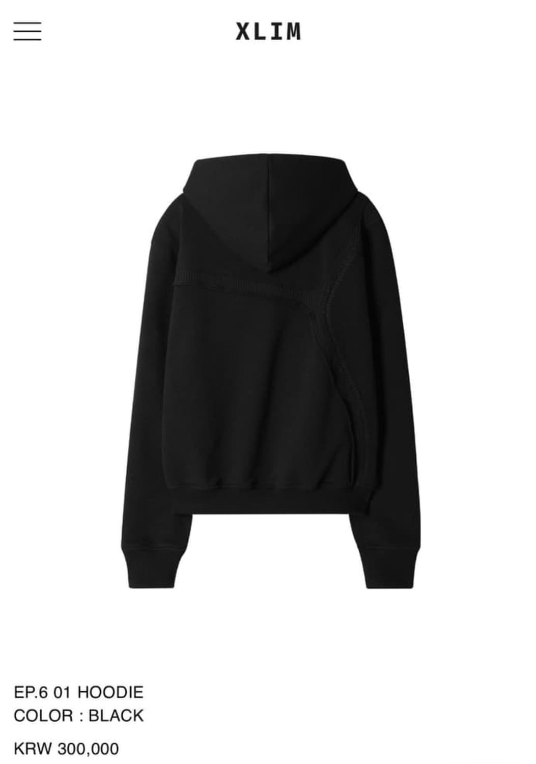 [M] Xlim ep.6 01 hoodie 블랙 상품이미지1