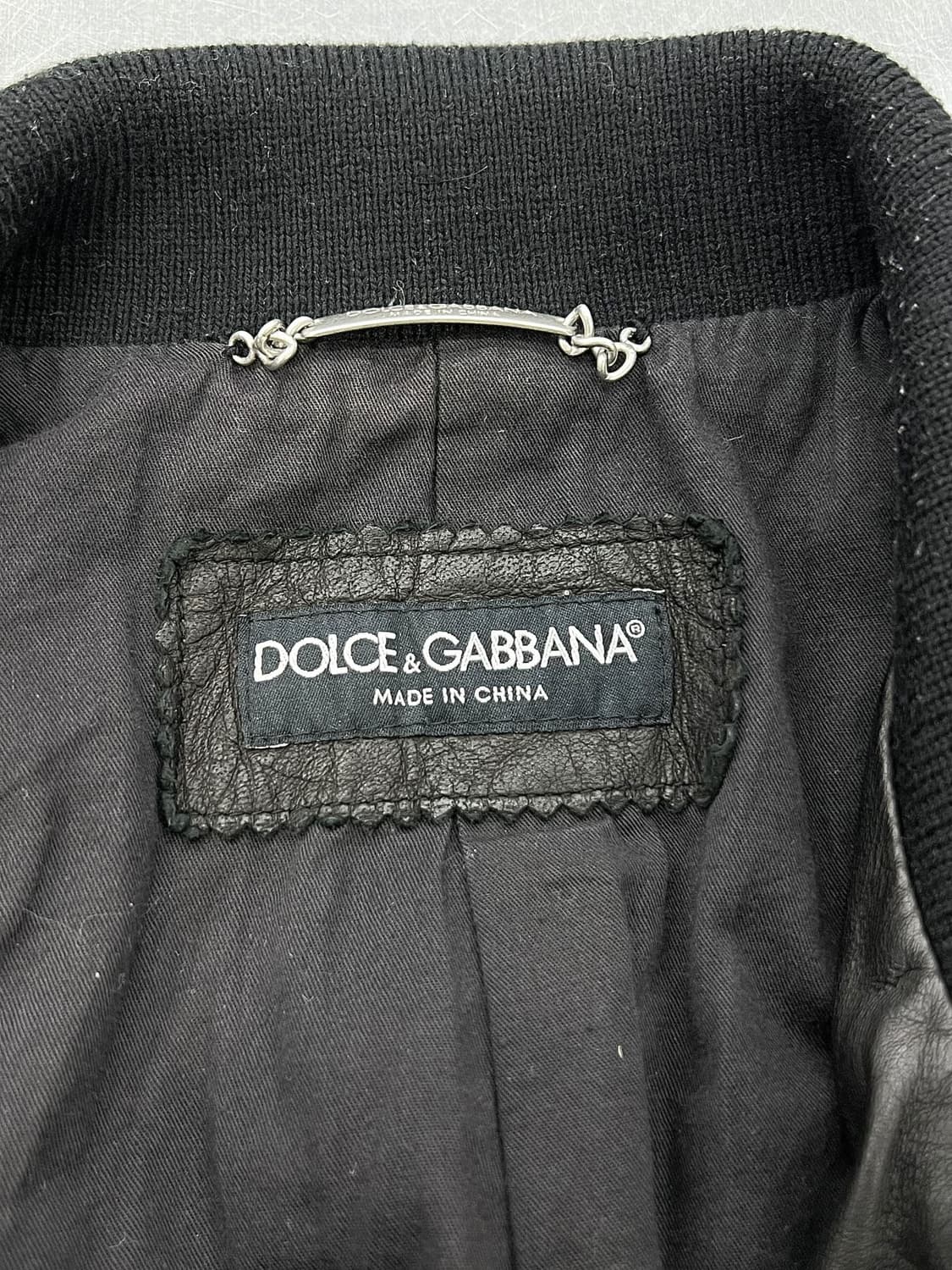 돌체 앤 가바나 램스킨 플레이트 니팅 하이넥 레더 자켓 상품이미지7