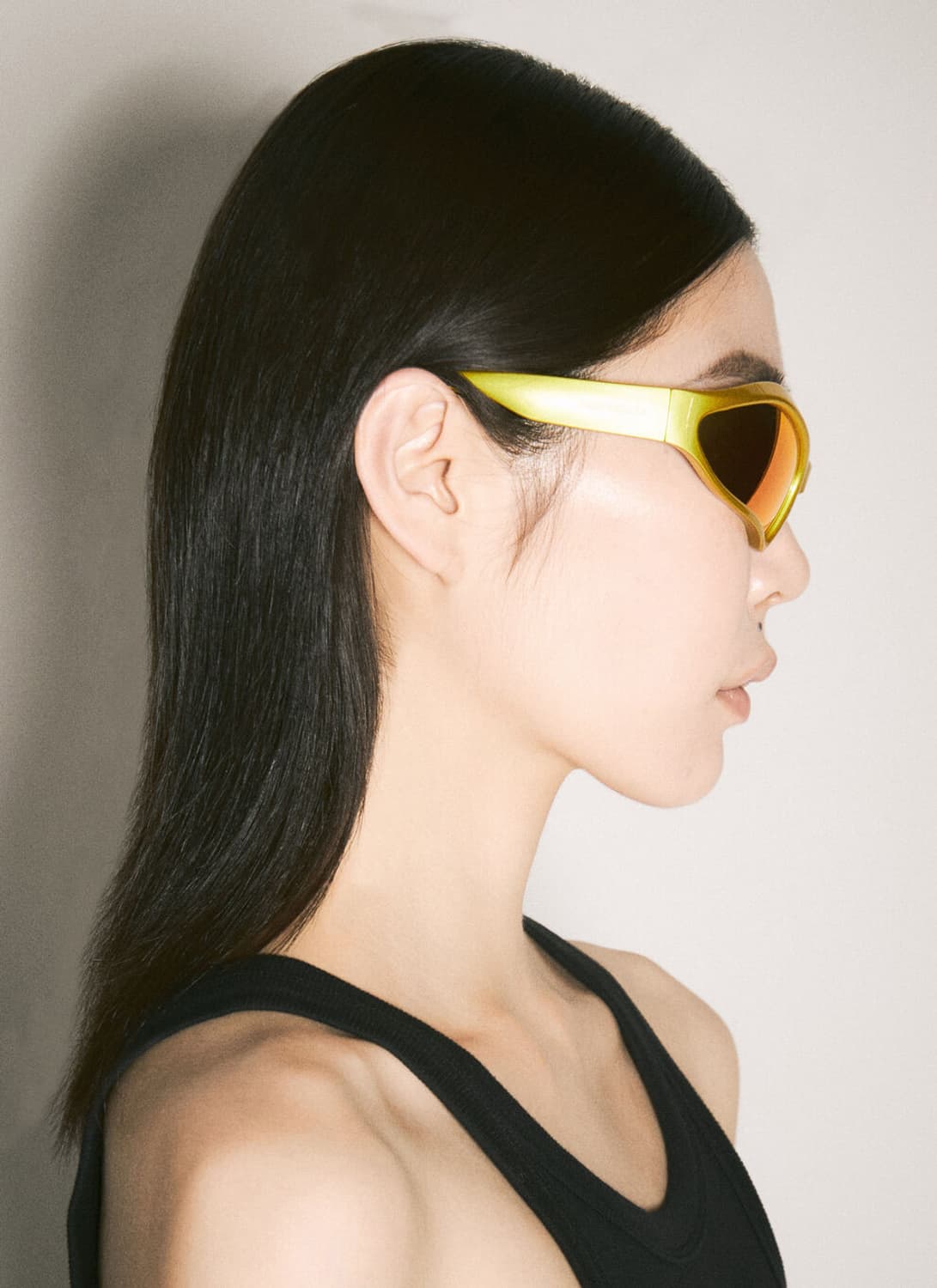 발렌시아가 FENNEC 페넥 오발 선글라스 옐로우/레드 상품이미지7