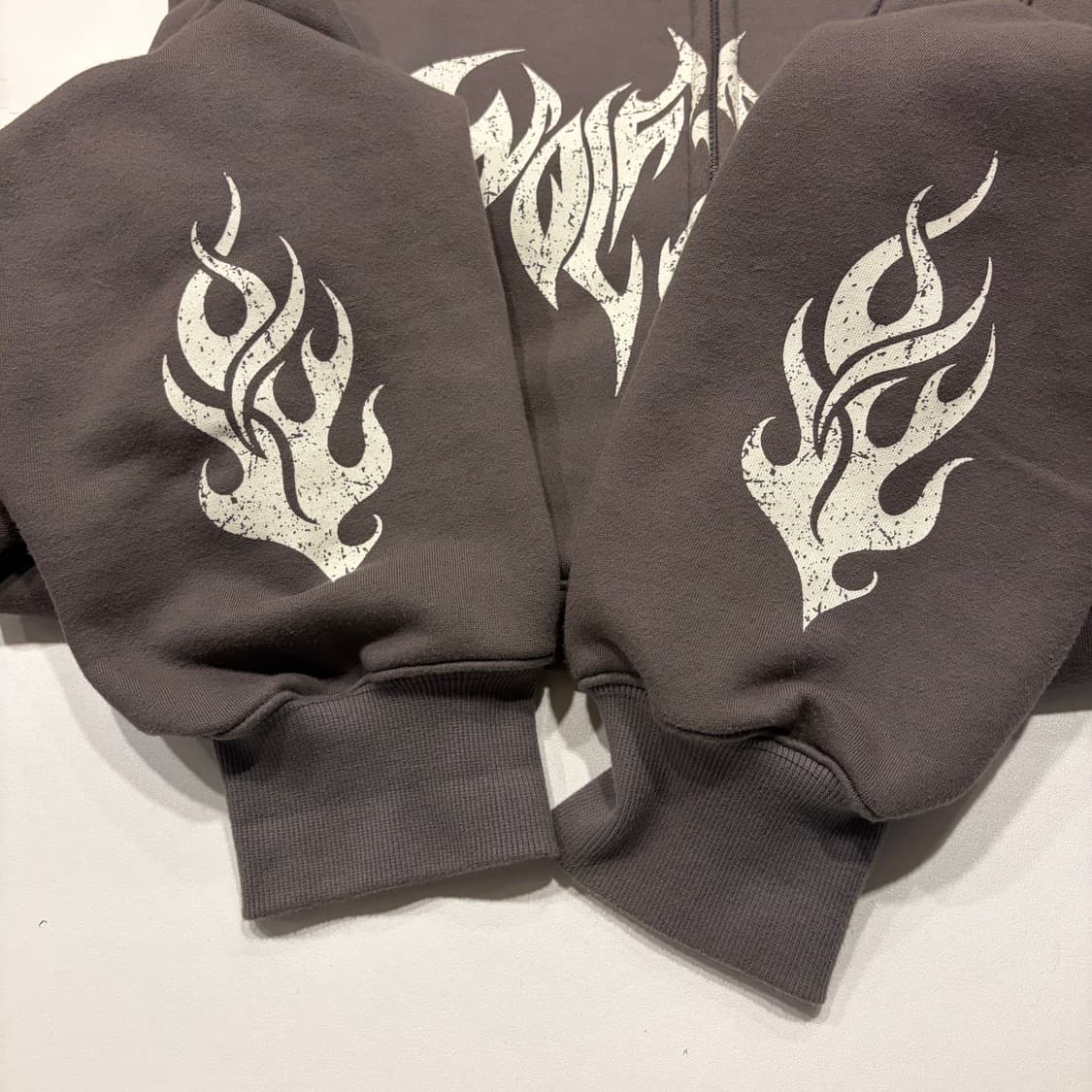 [OS] 와트 프린팅 후드집업 카키 C701 상품이미지5