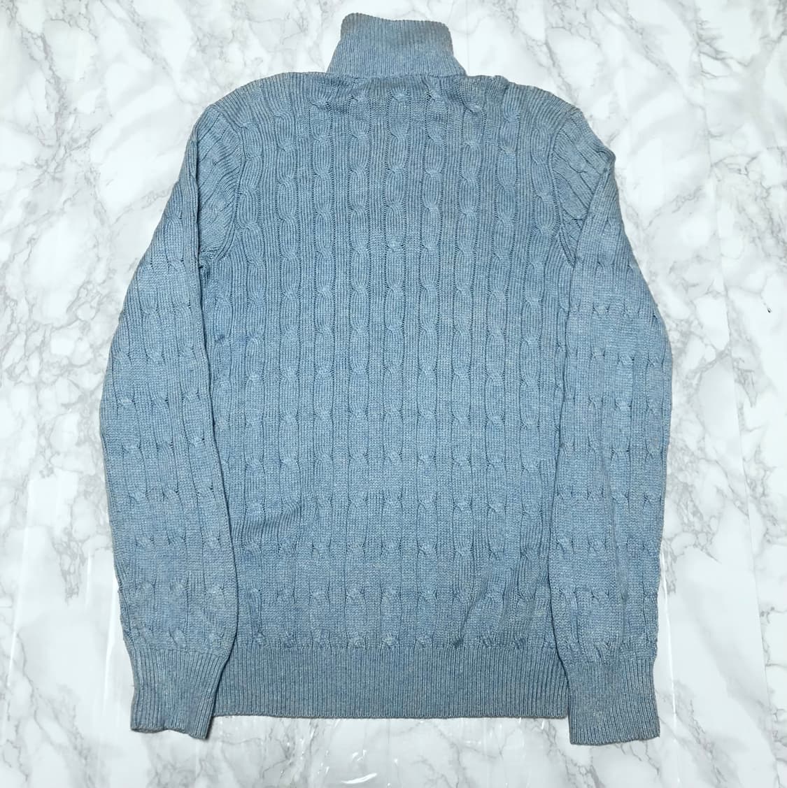 폴로 랄프로렌 니트 꽈배기 스카이블루 상품이미지2