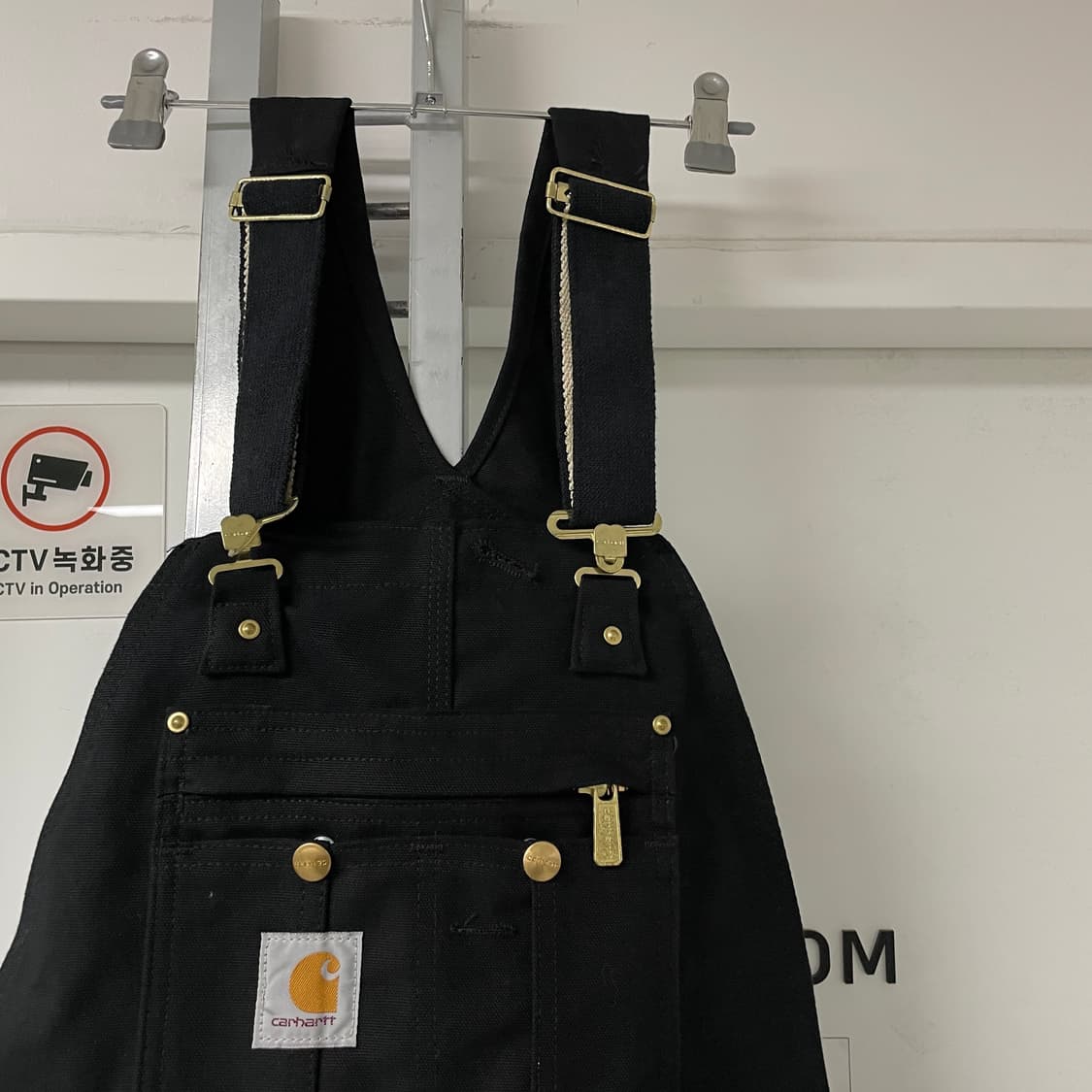 칼하트 누빔 오버롤 블랙 32X32 상품이미지2