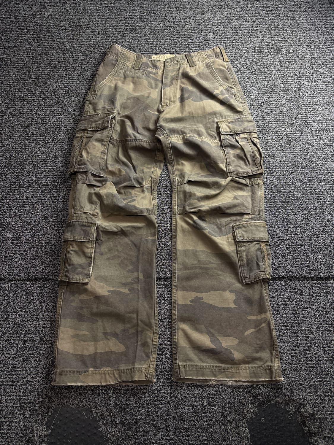 빈티지 Y2K 멀티 포켓 카모 플라쥬 카고 팬츠 3797 상품이미지2