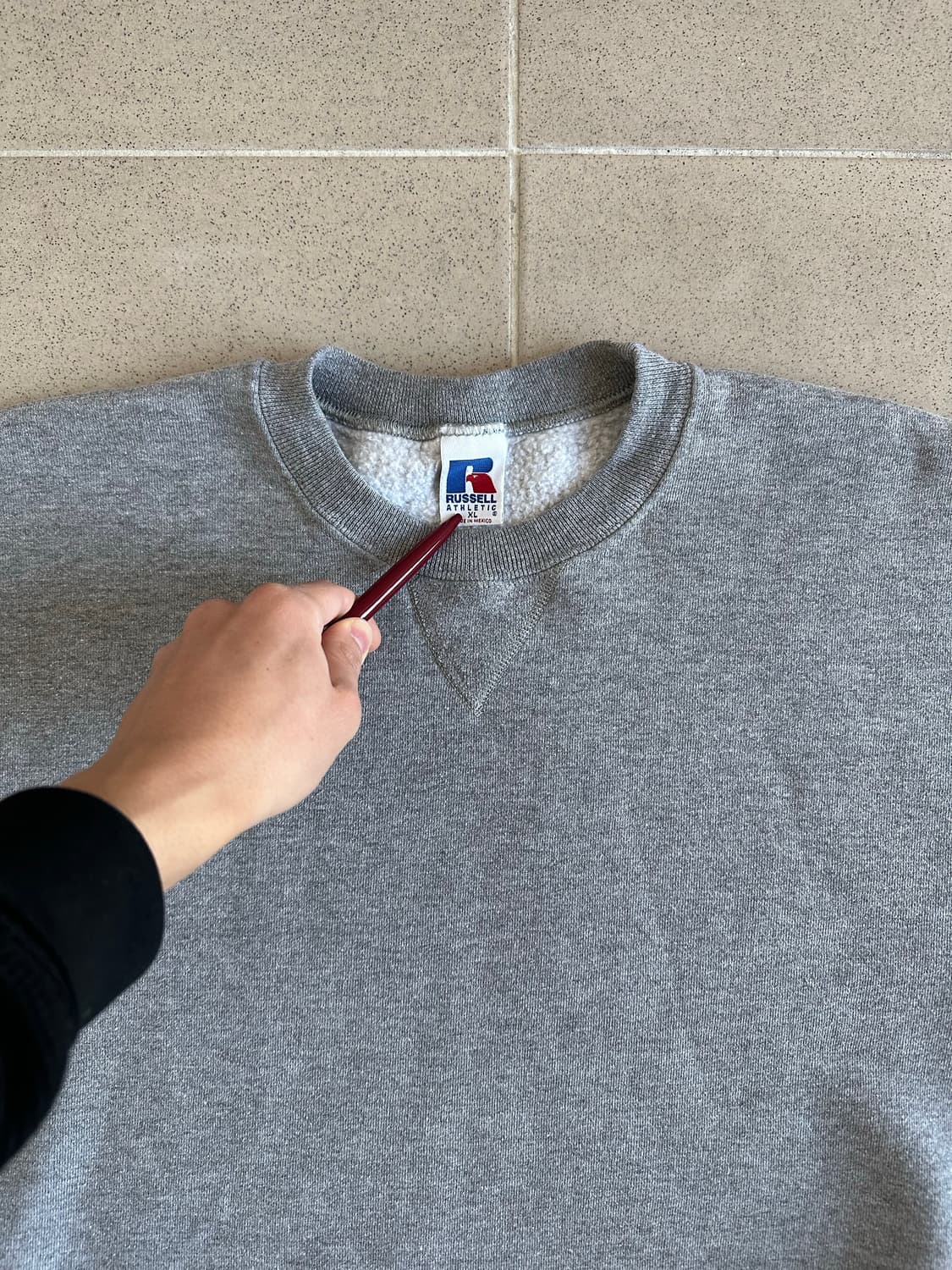 90s 빈티지 러셀 스웻셔츠 그레이 XL 상품이미지4