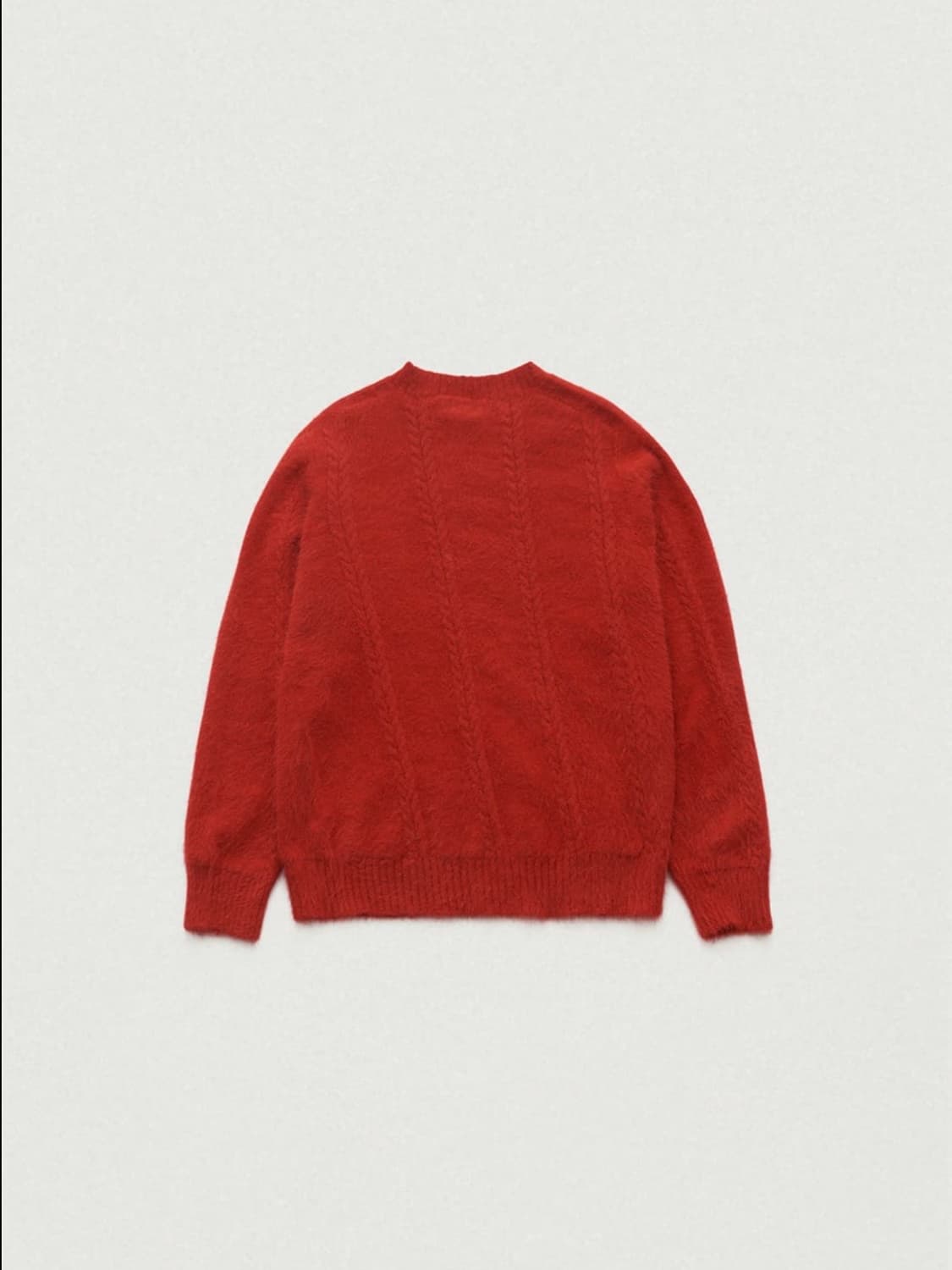 the barnet 더바넷 니트Red Brushed Cable Knit  상품이미지6