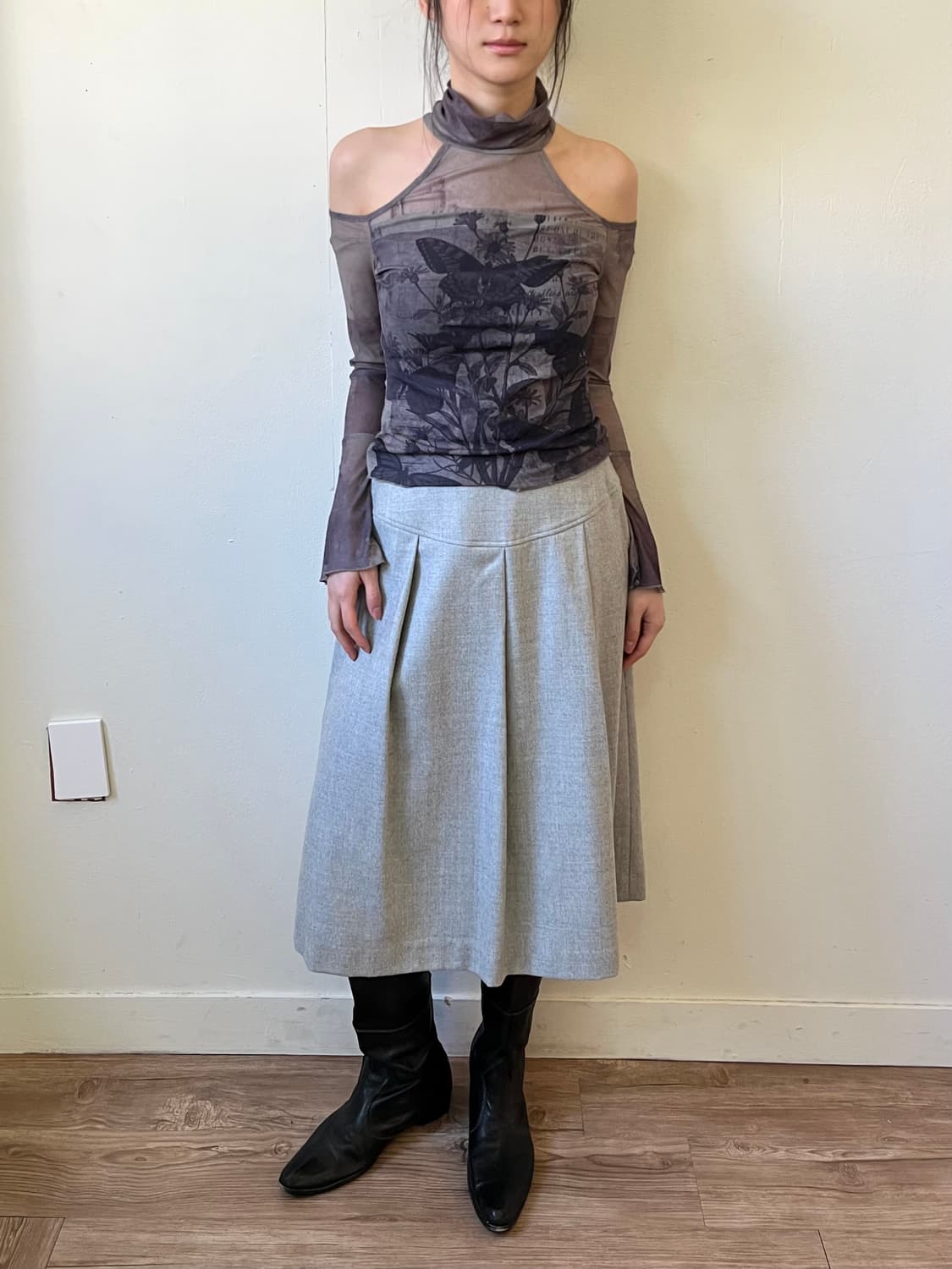 PINORE 라이트그레이 스커트 상품이미지7