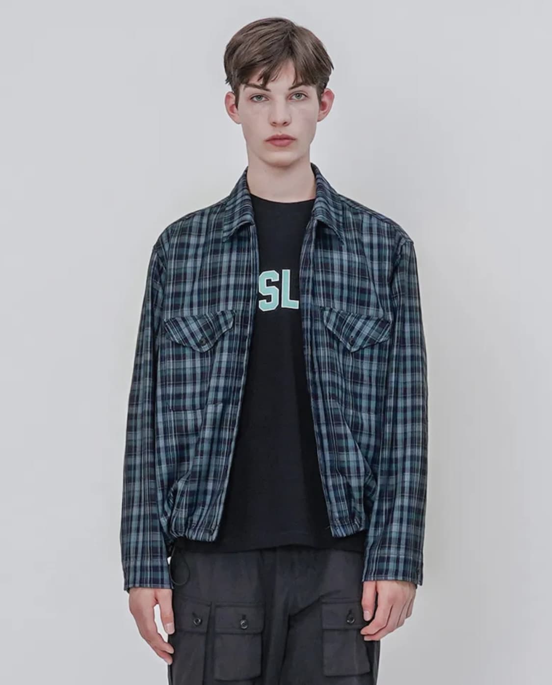 비슬로우 빅포켓 체크 자켓 L 상품이미지3