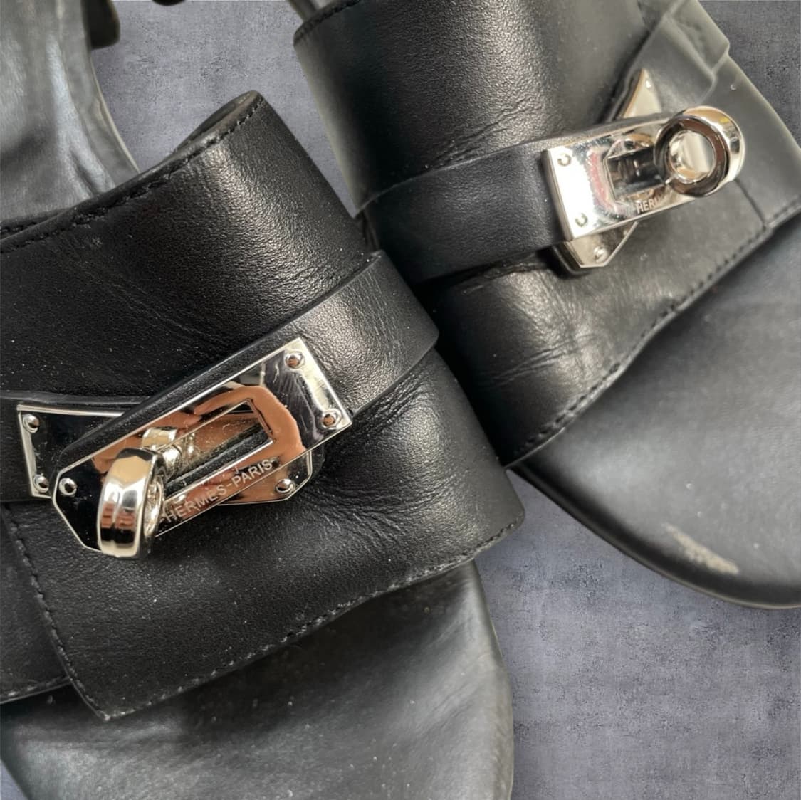 에르메스 HERMES 지지 gigi 50 켈리 버클 샌들 힐 39 상품이미지4