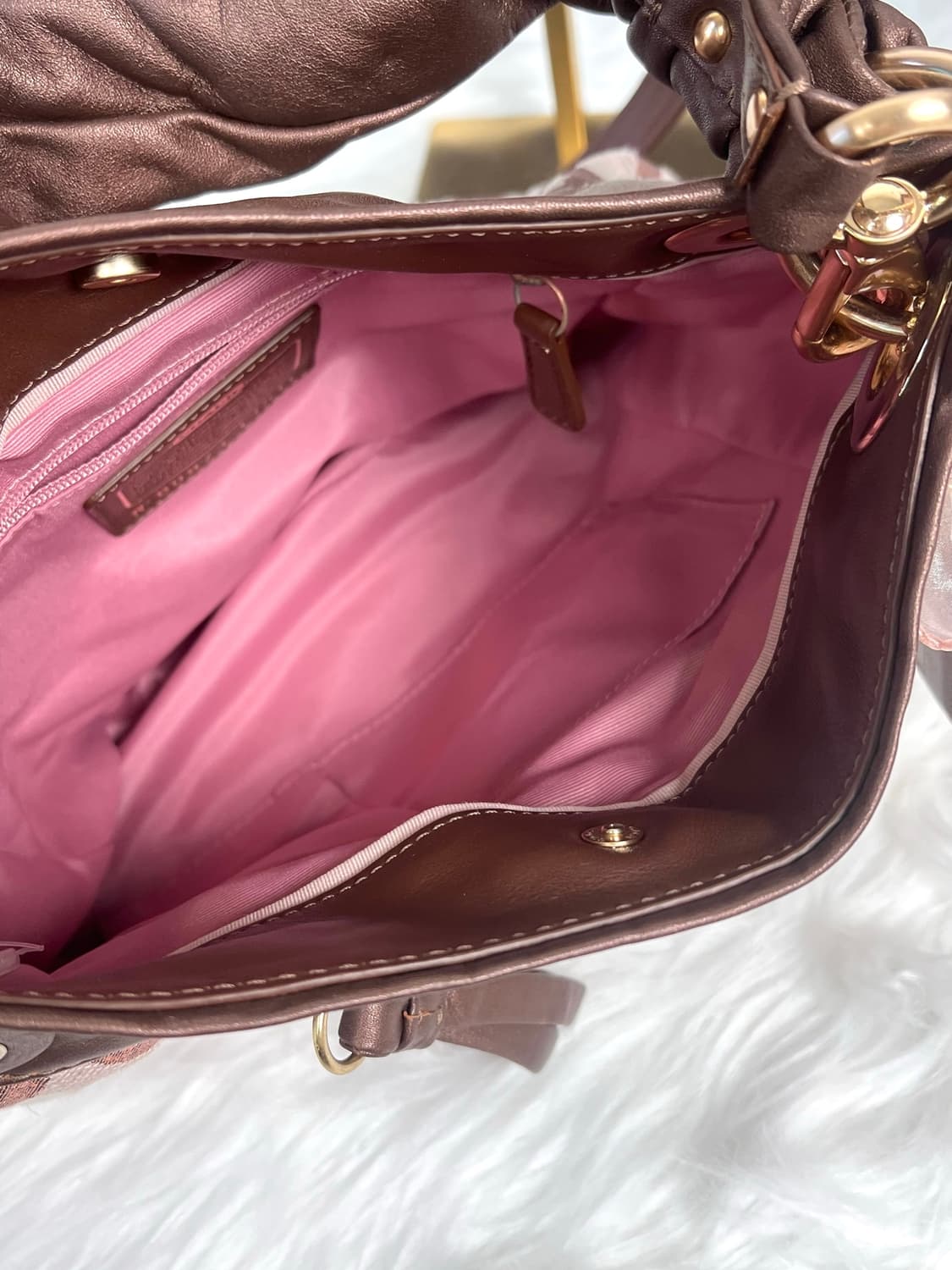 90s Coach Chocolate Rose Gold Signature 상품이미지8
