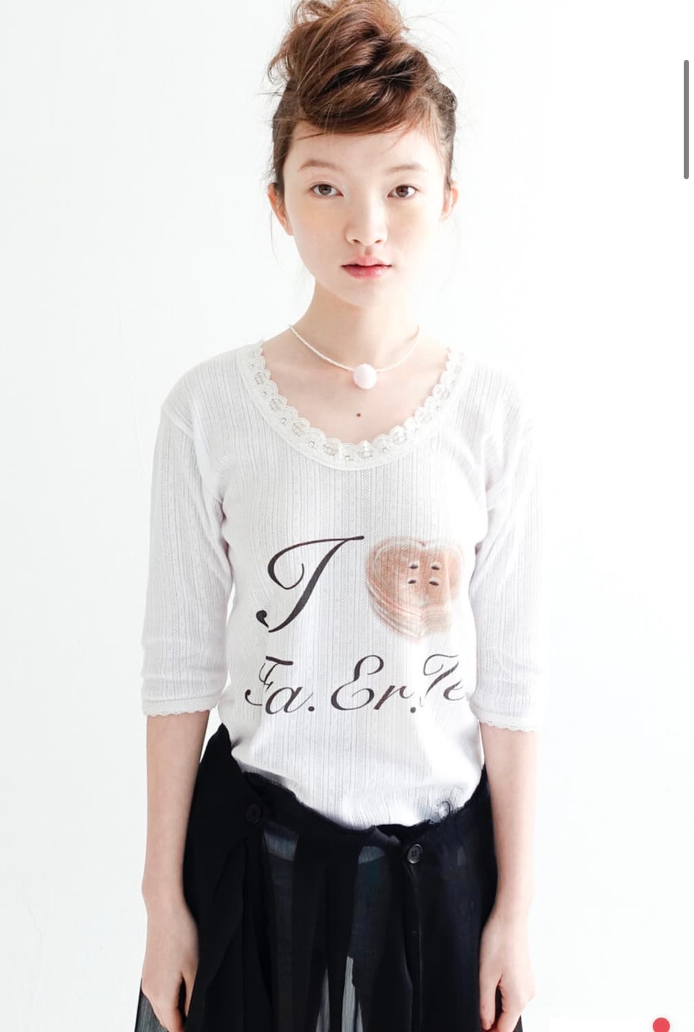 샵 페어리 fa.er.ie lace T-shirt (ivory) 상품이미지1