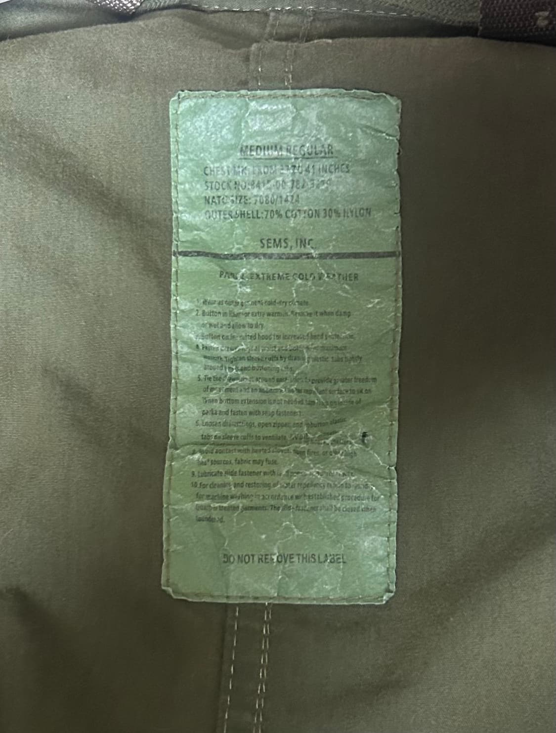 밀텍 m65 파카 미디엄 레귤러(105-107) 상품이미지4