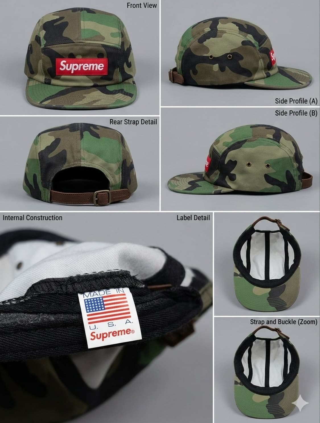 슈프림 카모 캠프캡 상품이미지2