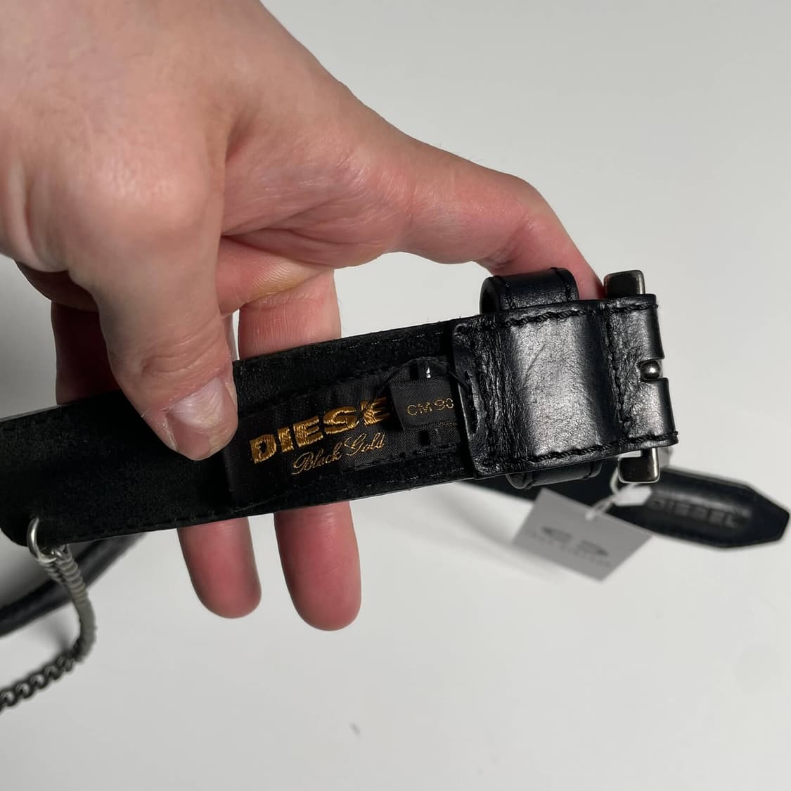 디젤 블랙 골드 체인 벨트 상품이미지8