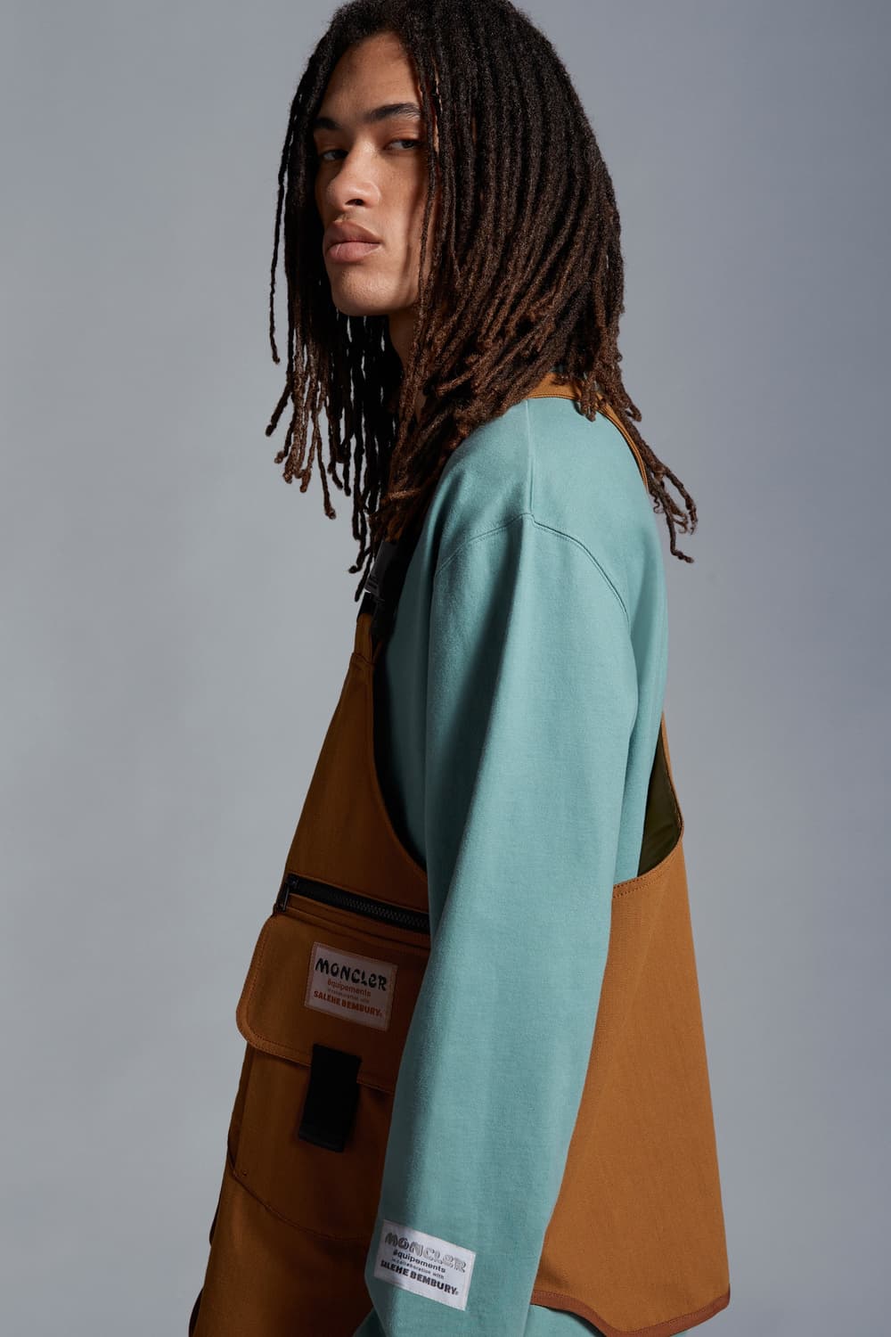 몽클레르 X 살레헤 벰버리 시어핀스키 3-IN-1 베스트 브라운 2사이즈 상품이미지10