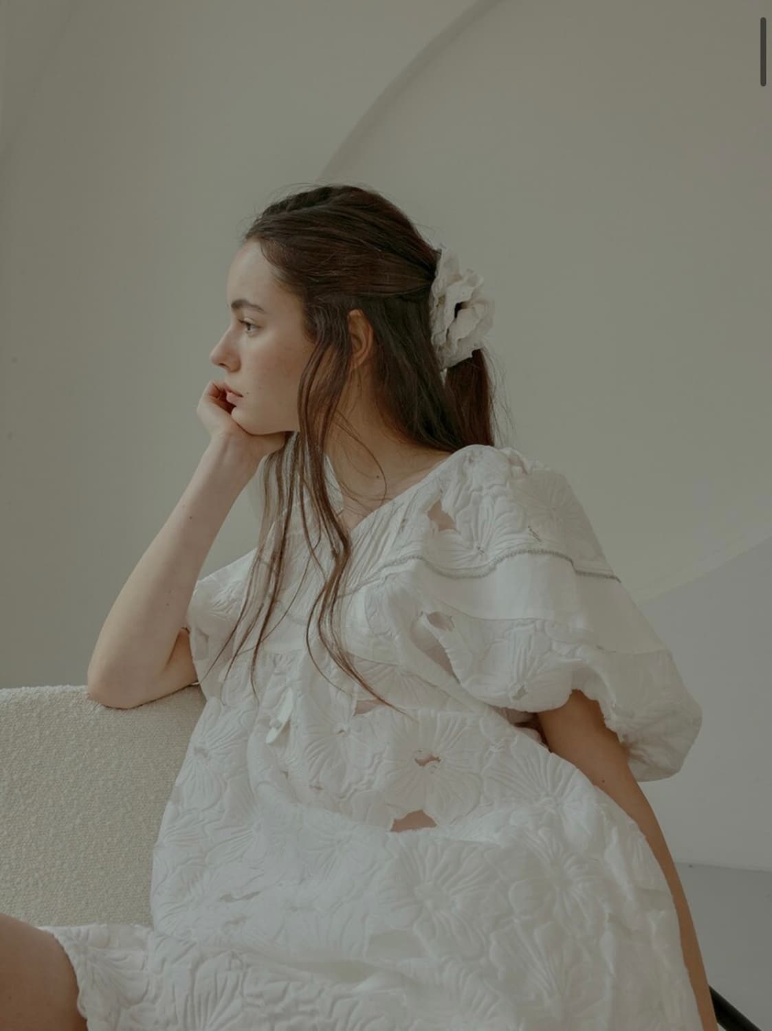 방떼 핀턱 자카드 원피스 상품이미지1