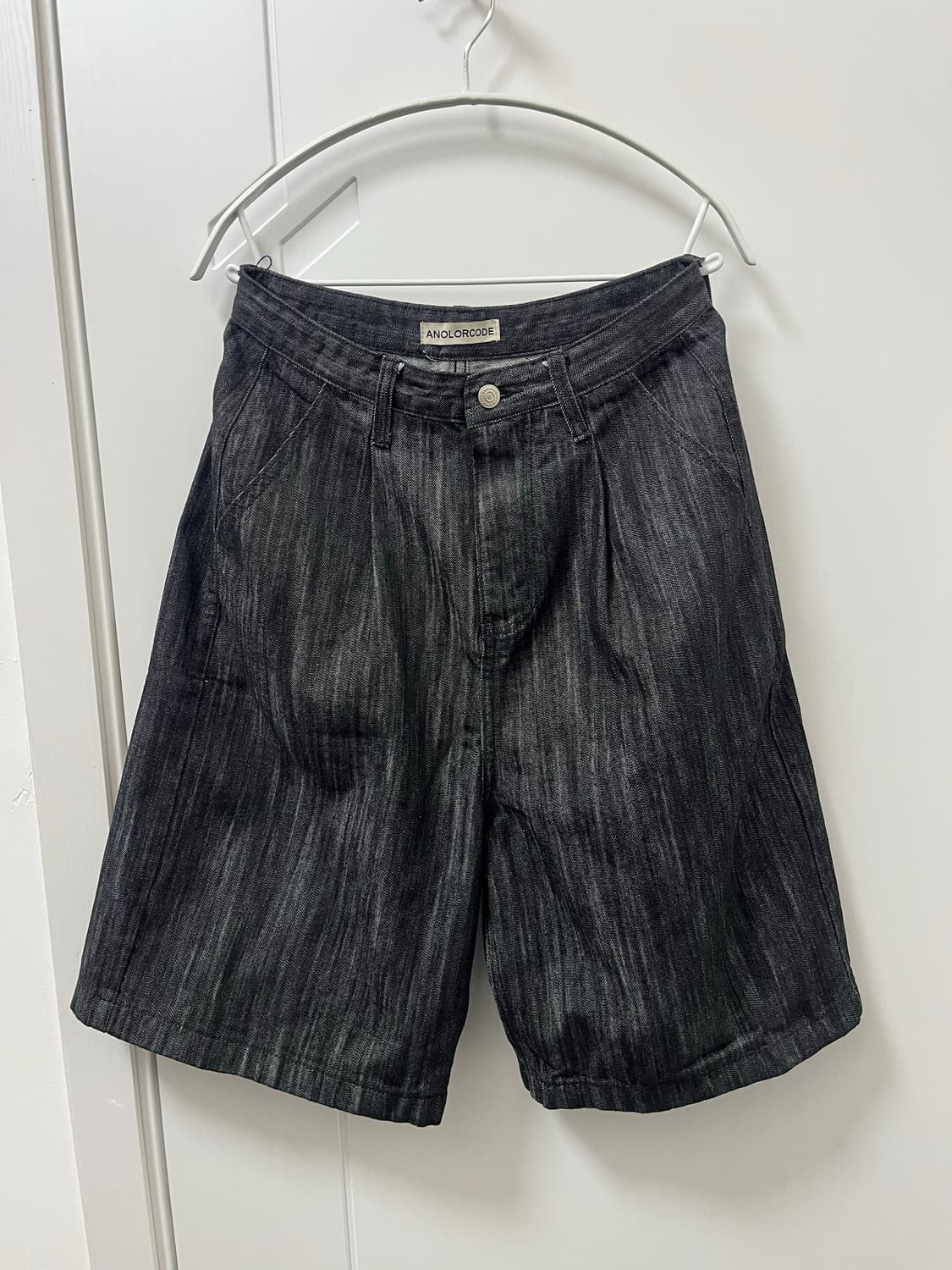 슬랍워싱 버뮤다 데님팬츠 (블랙) 상품이미지2