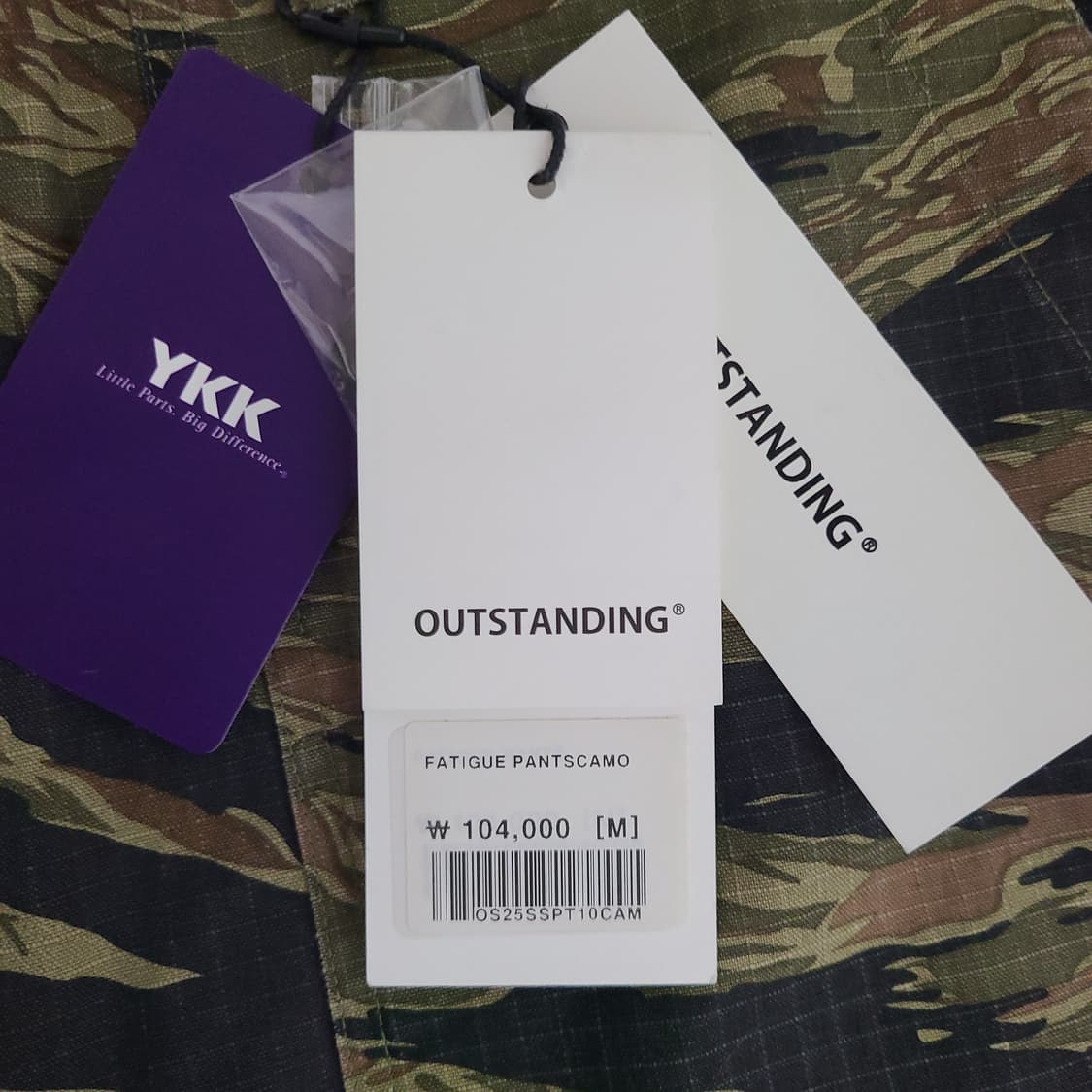[M 새상품] 아웃스탠딩 퍼티그 카모 립스탑 팬츠 바지 상품이미지3