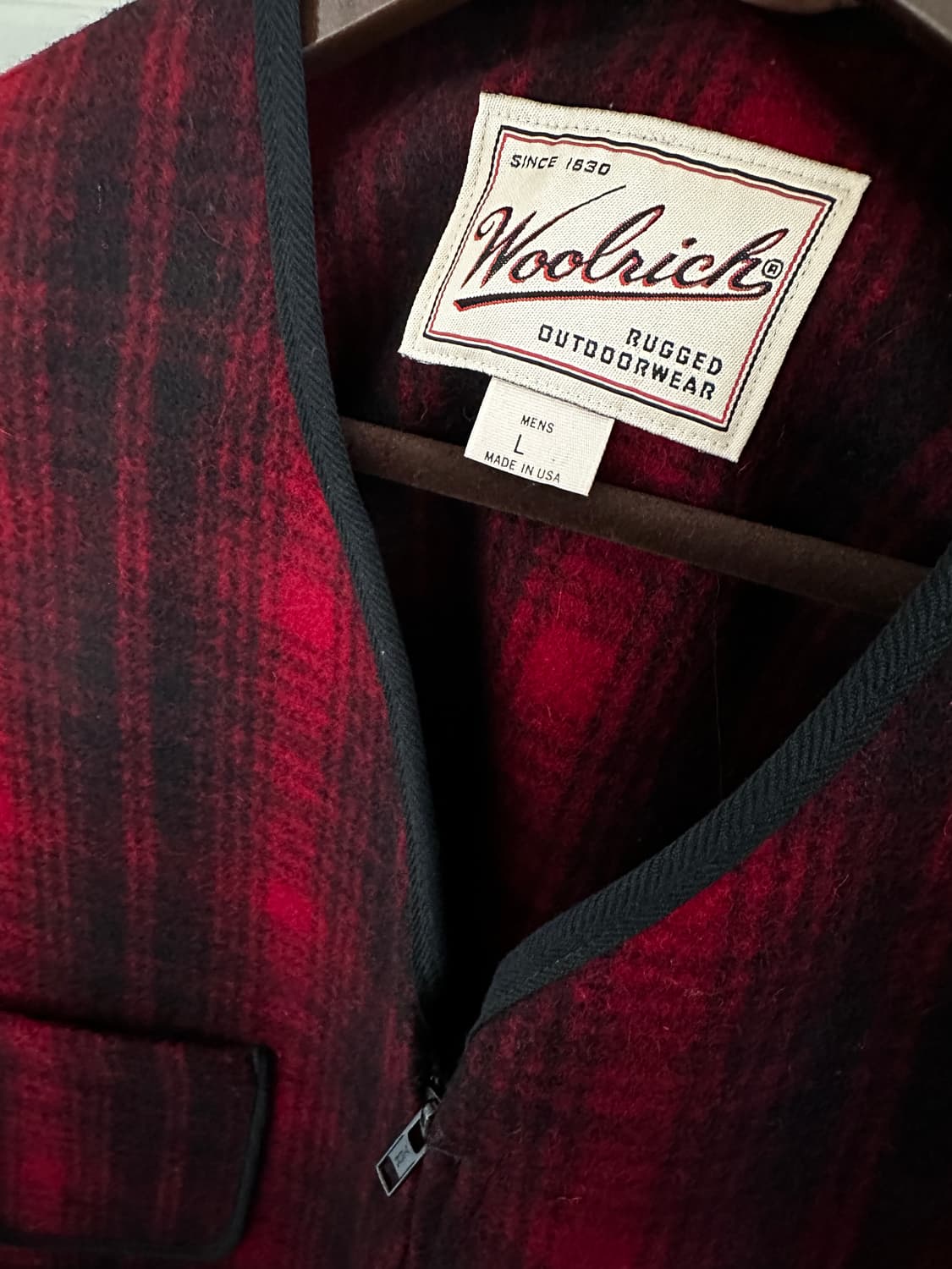 Woolrich u.s.a 울리치 울 체크 베스트 상품이미지2