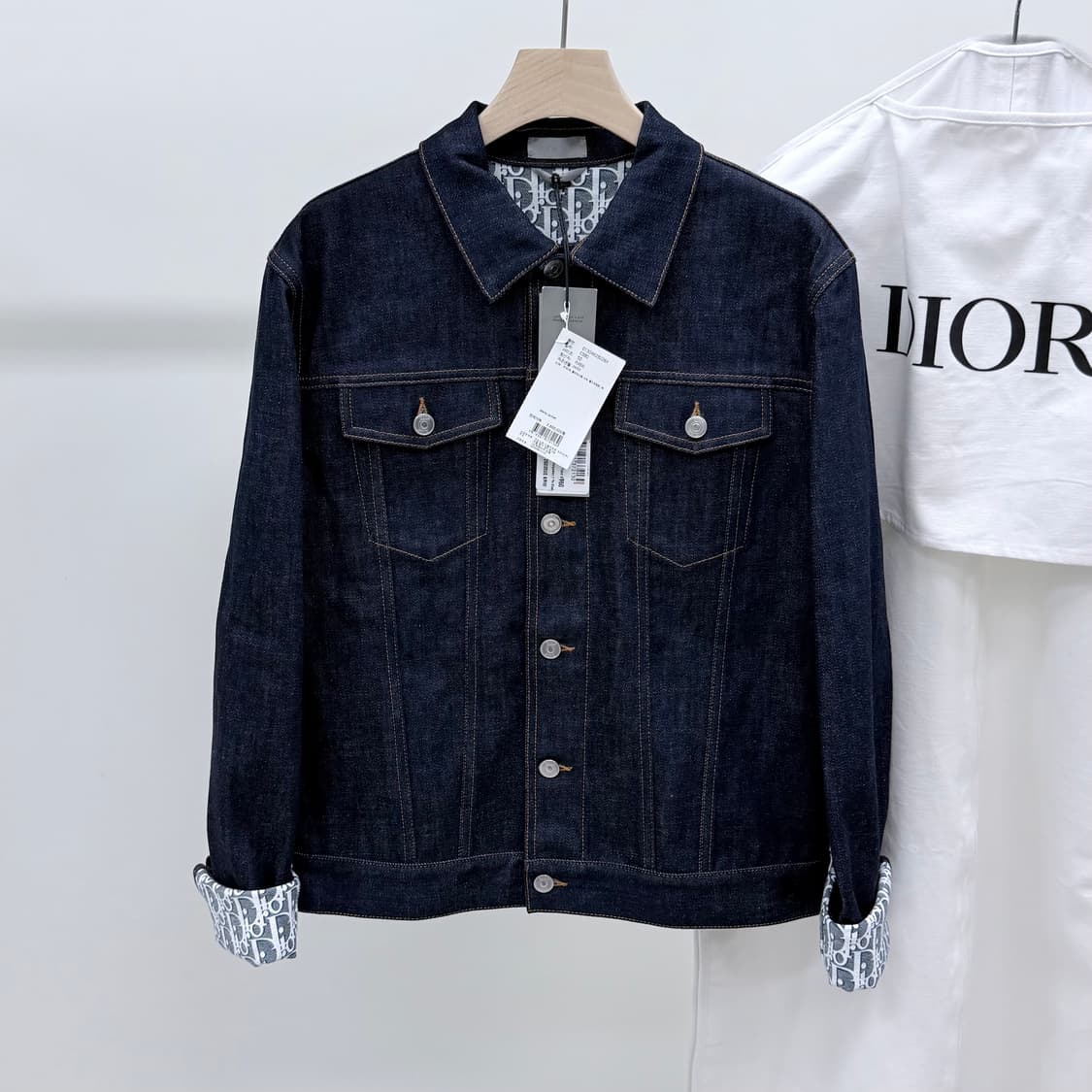[미사용/선물가능] 디올 오블리크 데님 트러커 청자켓 50사이즈 상품이미지1