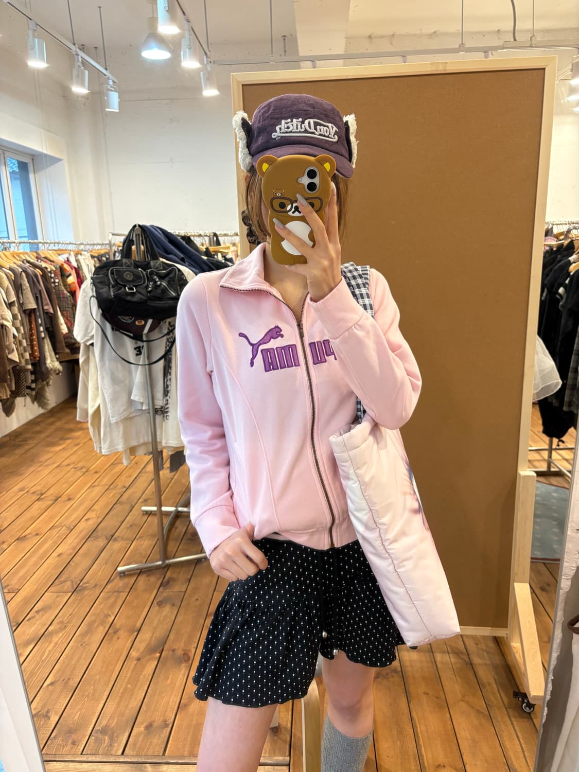 퓨마 핑크 면집업 상품이미지6