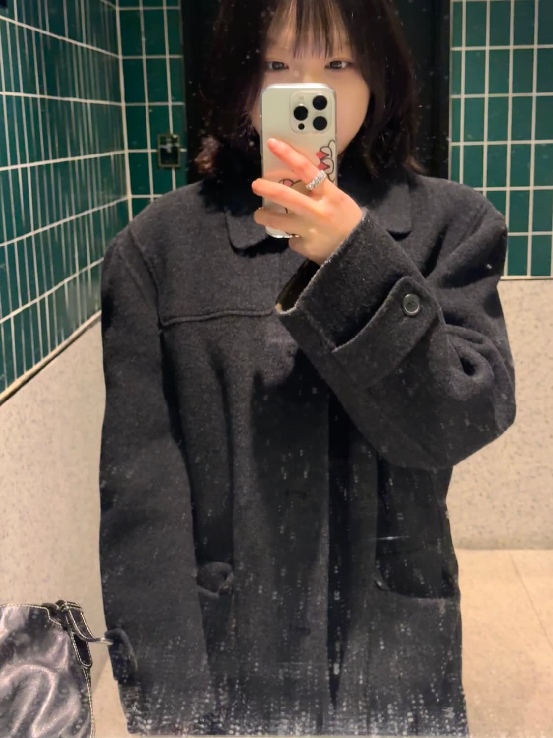 핸드메이드 빈티지 코트 차콜 상품이미지1