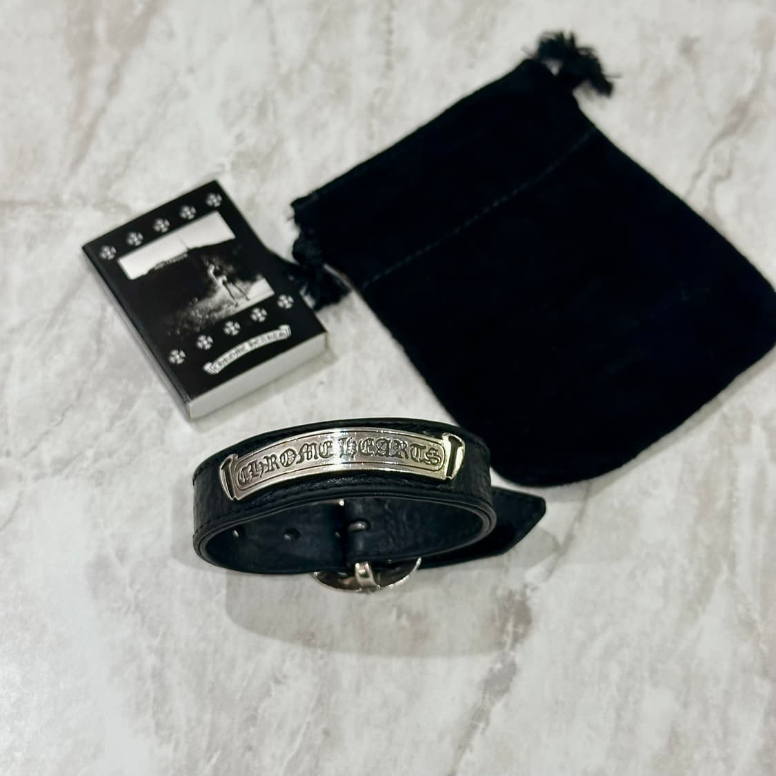 크롬하츠 레터링 레더 팔찌(9/상태굿) 상품이미지8