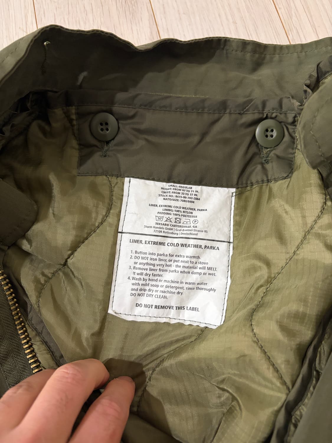 밀텍 m-65 개파카 사이즈s 상품이미지3