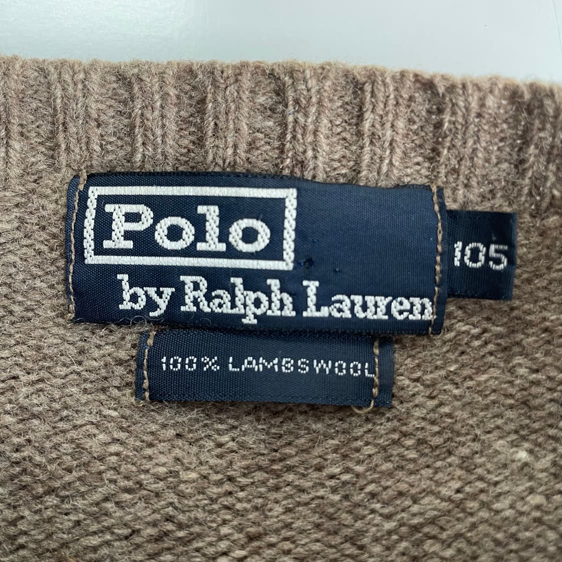 Polo  폴로 랄프로렌 90,s 샌드 브라운 램스울 니트 상품이미지3