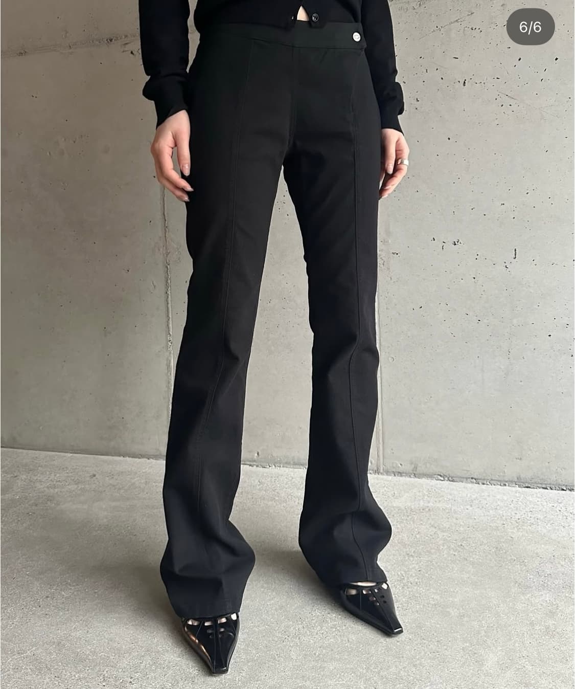 미스치프 WASHED BOOTS CUT PANTS black 상품이미지1