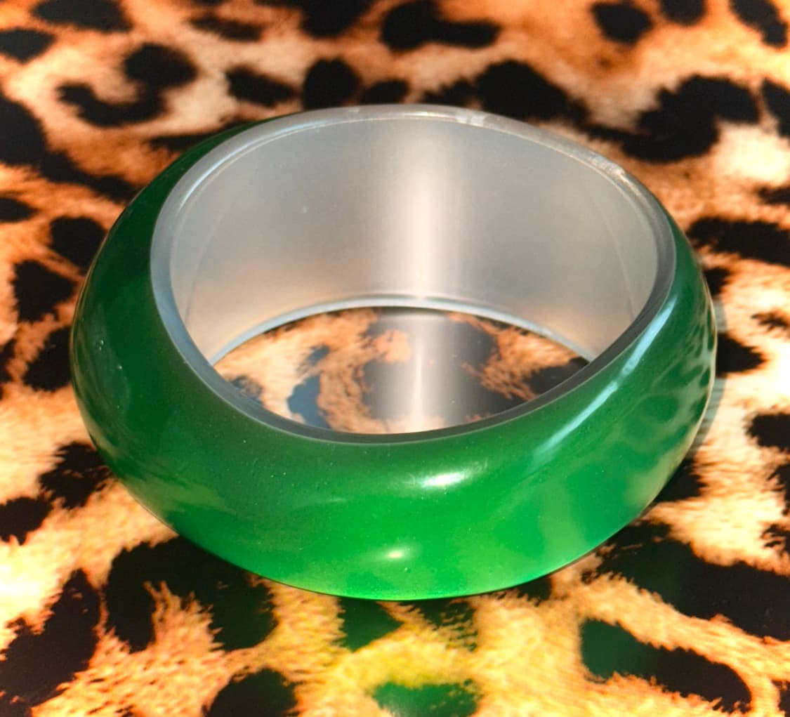 일본 헤이세이 갸루 그린 글로시 뱅글 팔찌 상품이미지2