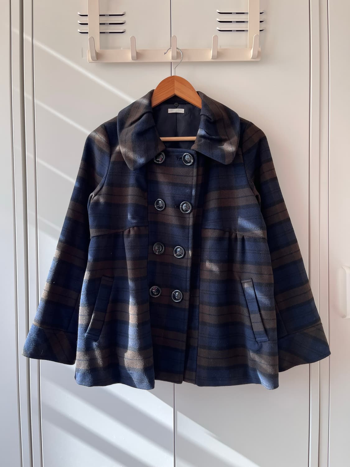 Persodea 더블 버튼 체크 피코트  상품이미지5