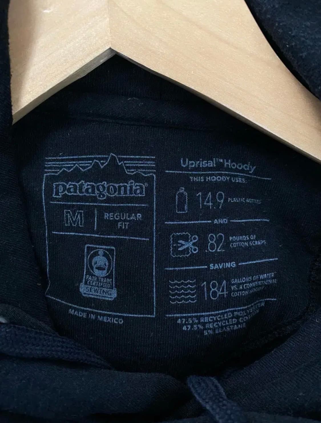 파타고니아 Patagonia 블랙 기모 후디 후드티 M 상품이미지5