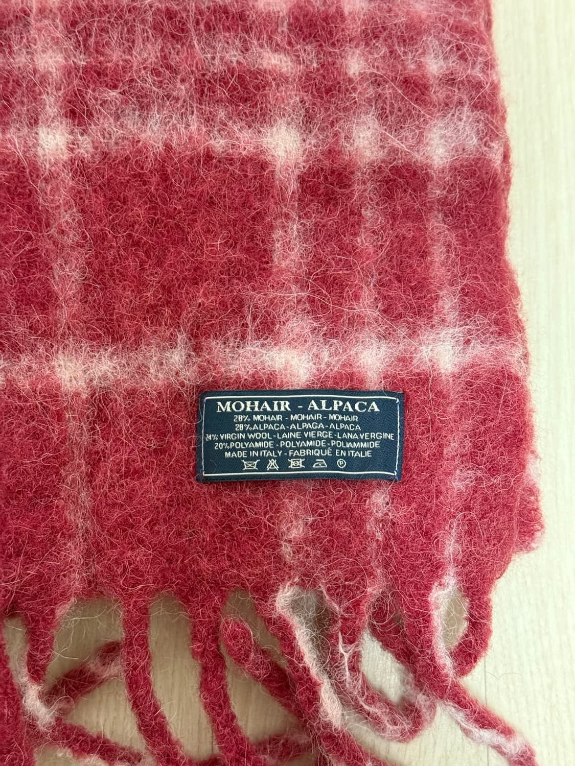 자크뮈스 체크 머플러 다크 레드 상품이미지2