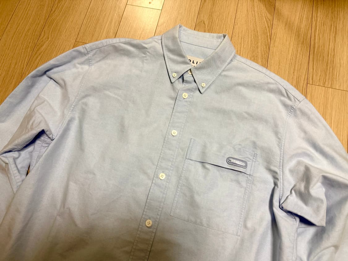 솔리드옴므(Solid Homme) 자수 로고  오버핏 옥스포드 셔츠 12 상품이미지3