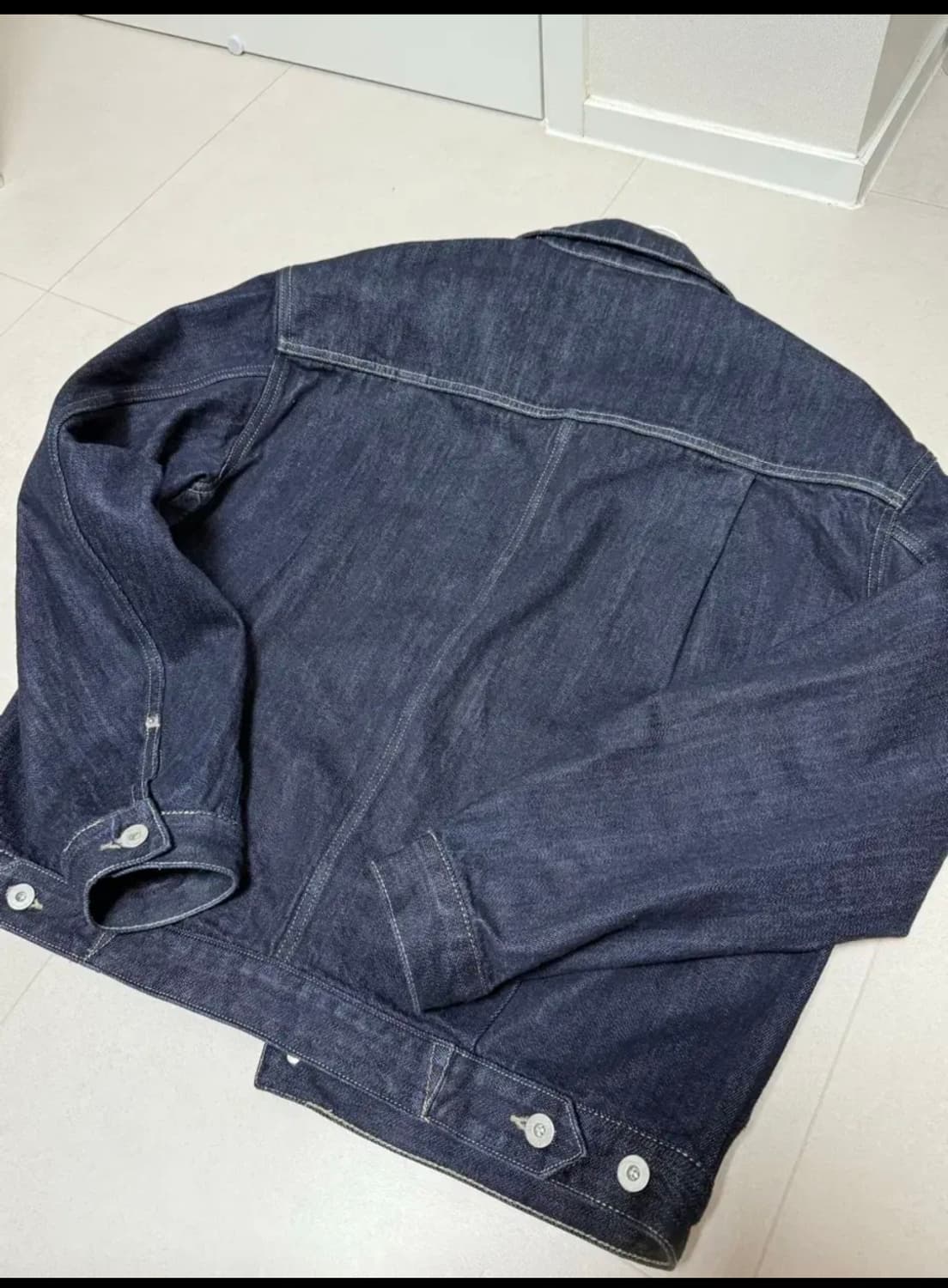 [2] 러프사이드 24FW 드레이프 데님 자켓 원워시드 상품이미지2