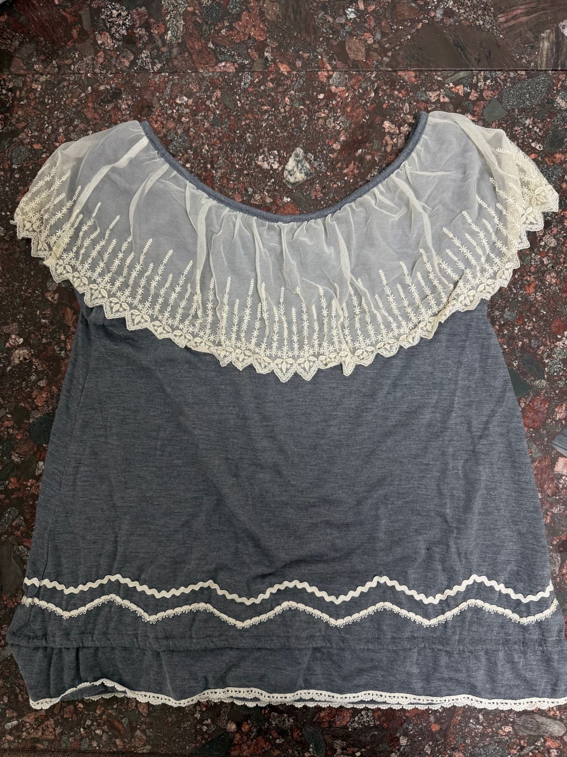 모리걸 레이스 오프숄더 상의 상품이미지2