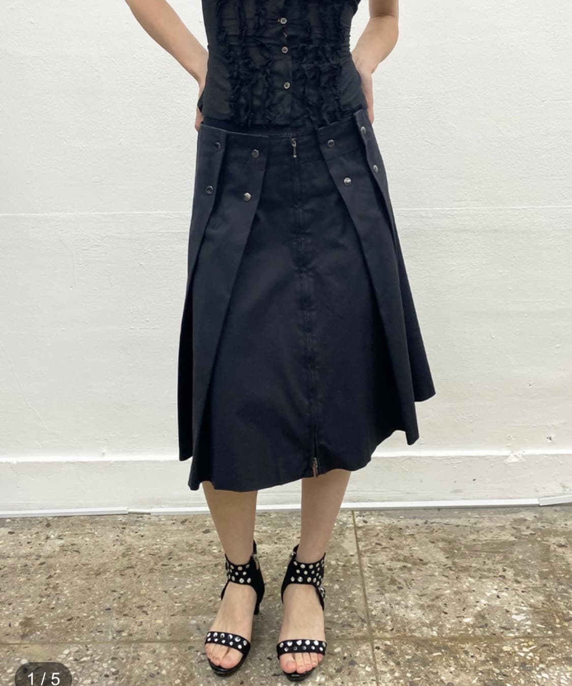 히로코 코시노 BUTTONED PLEATS SKIRT 상품이미지1