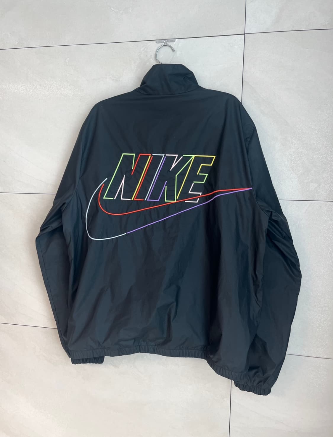 [XL] 나이키 백빅로고 푸추라 우븐 바람막이 블랙 상품이미지4