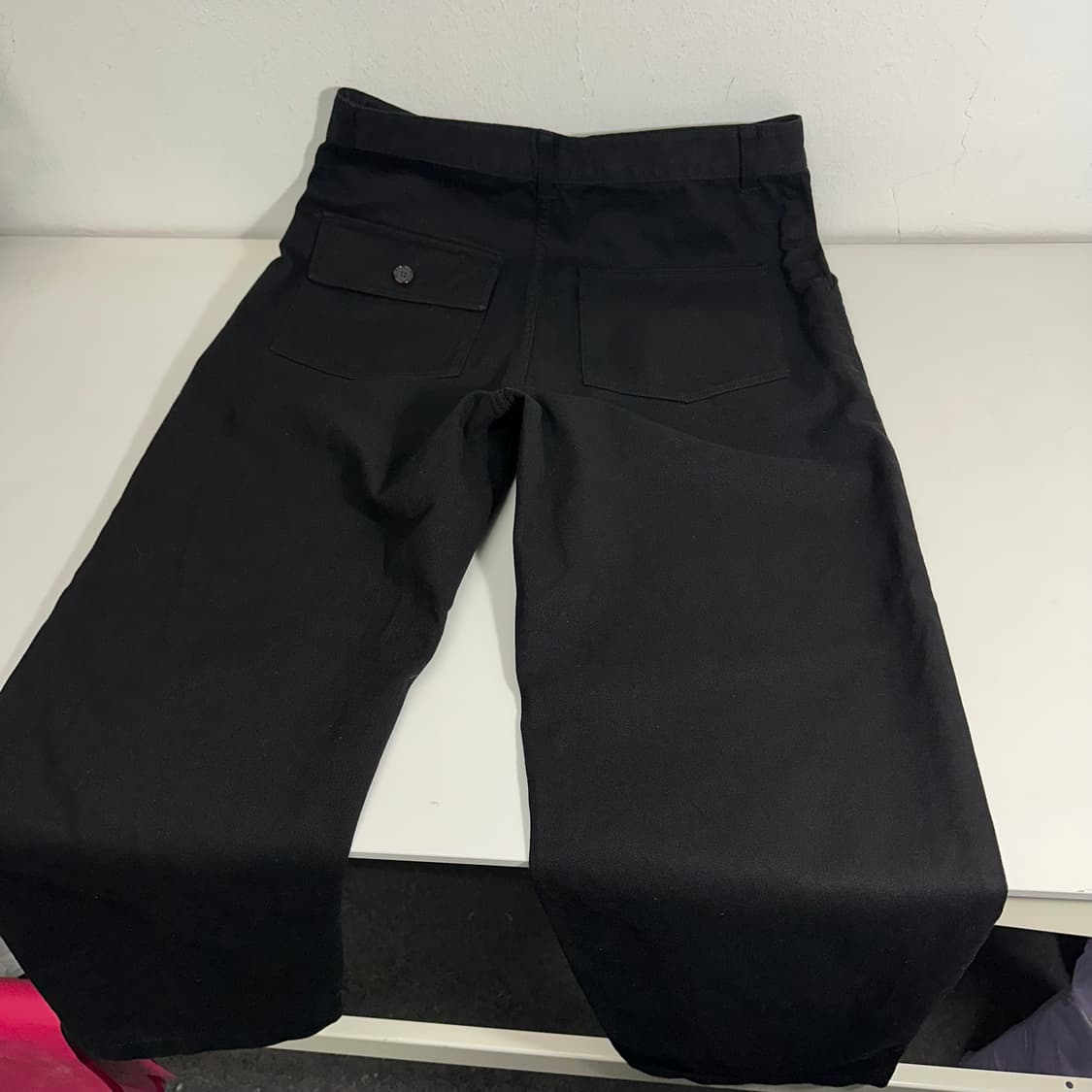 32 유니폼브릿지 블랙 레귤러핏 퍼티그팬츠 상품이미지5