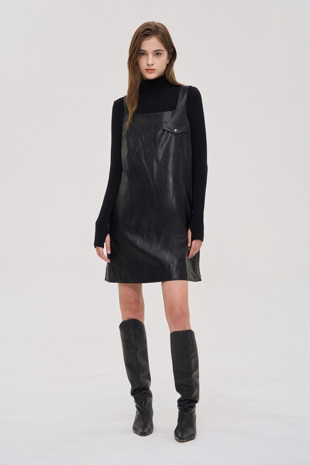 SJYP(페이크 레더 미니 원피스) 상품이미지6