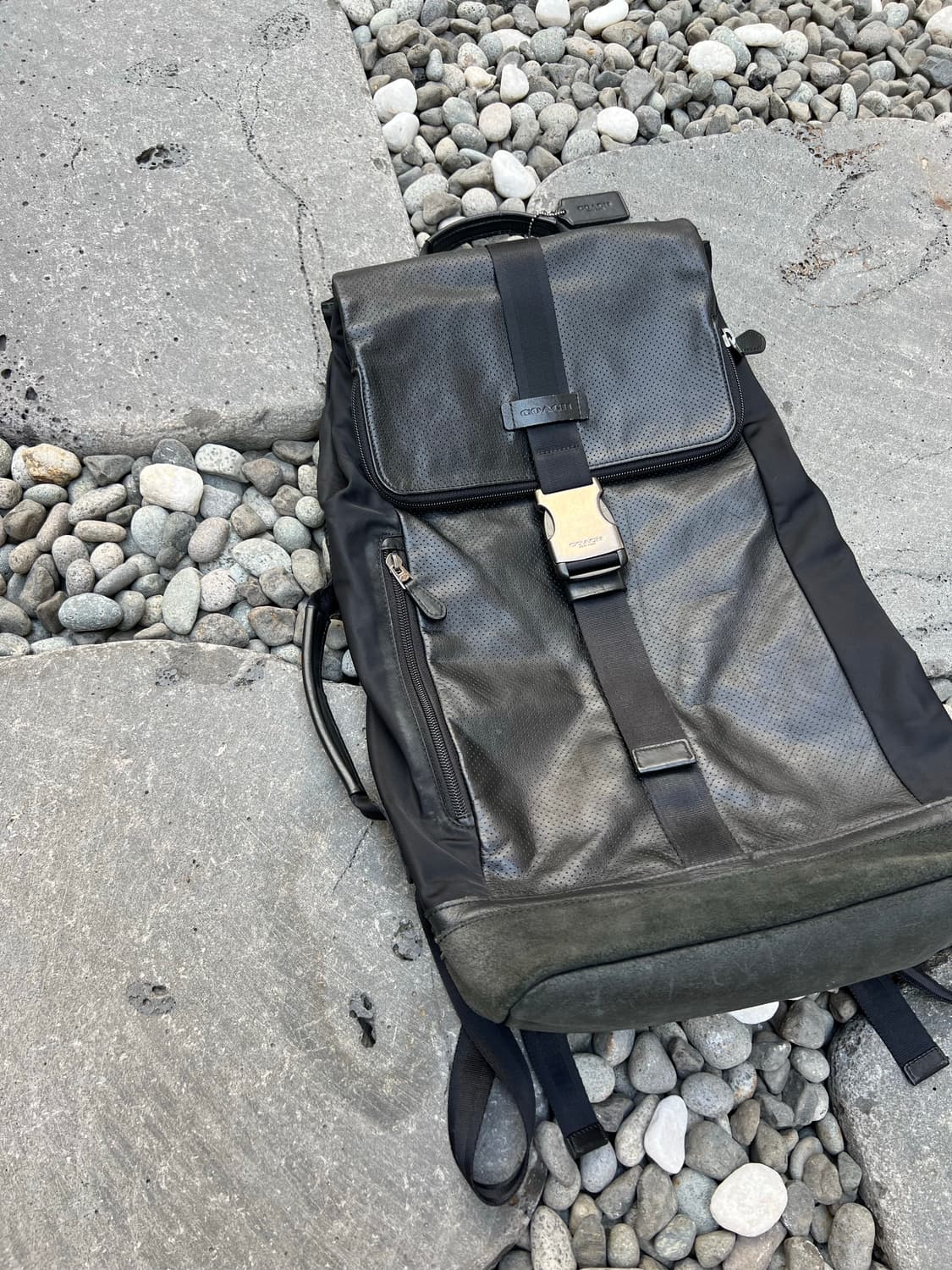OLD COACH LEATHER/SUEDE BLACK 올드코치백팩가방 상품이미지5