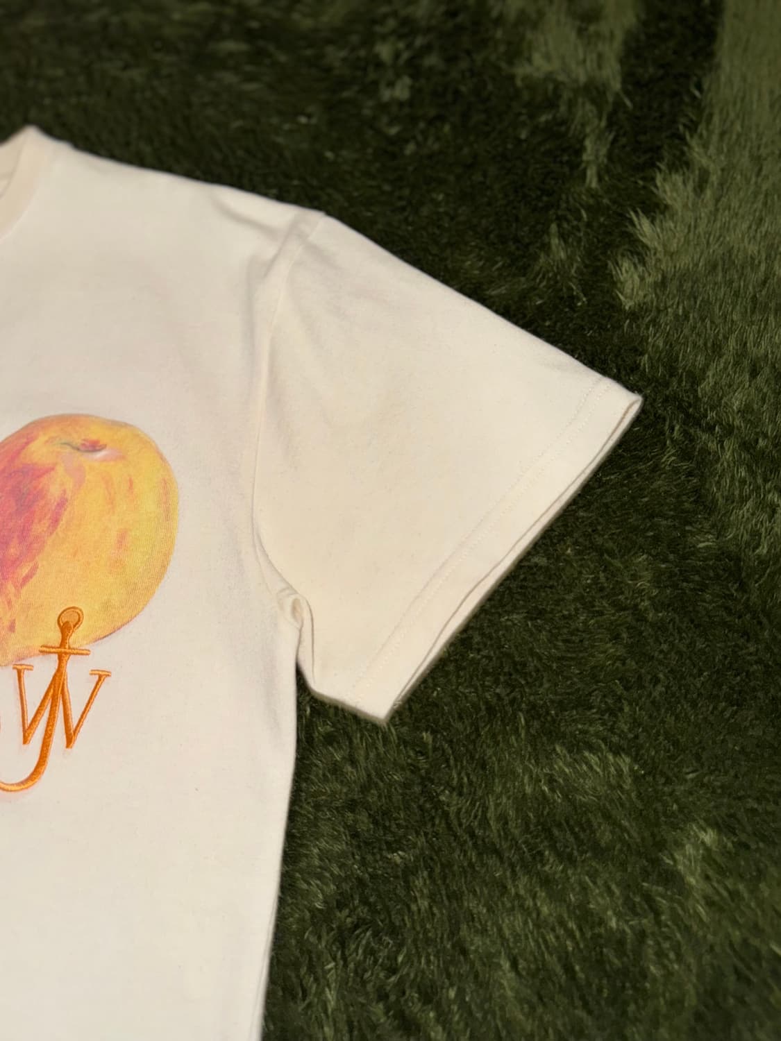 [S] JW 앤더슨 21ss 피치 엠브로더리 로고 티셔츠 오트밀 상품이미지4