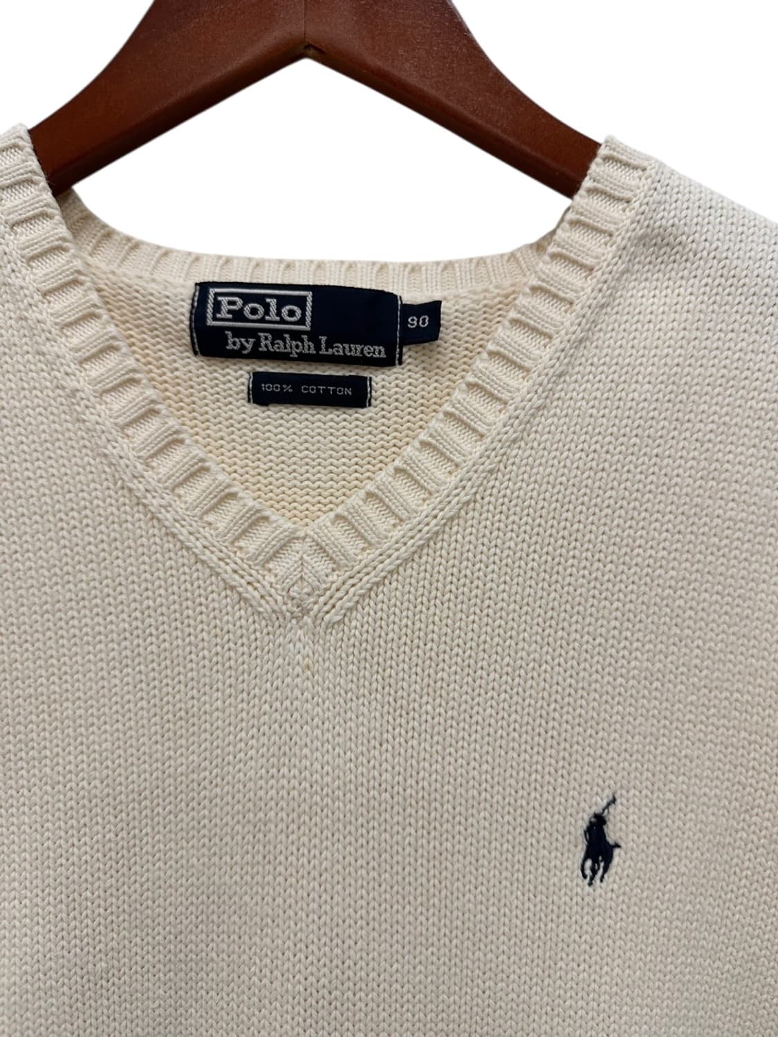 00s 폴로 니트조끼 아이보리 (S~M) 상품이미지3