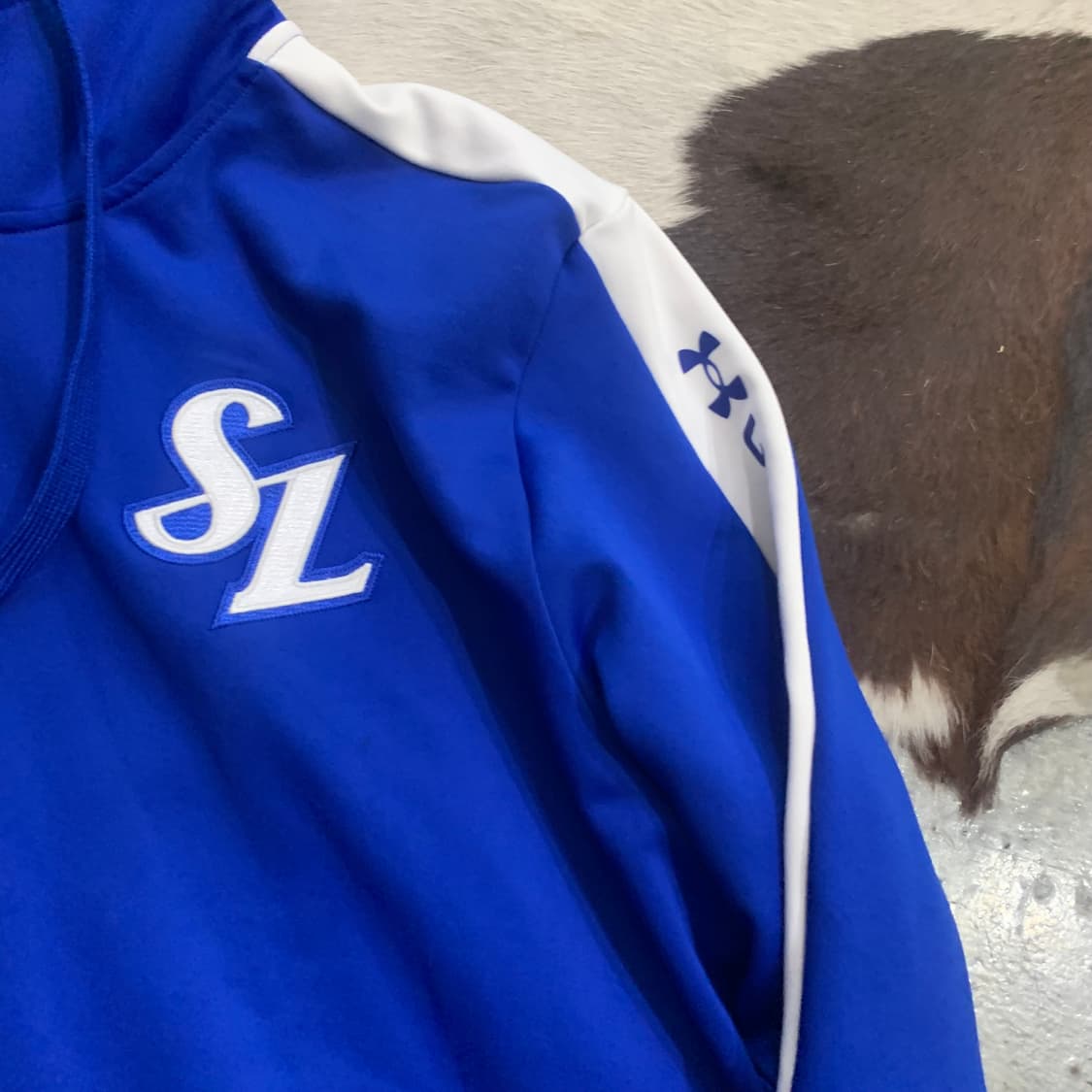 3XL 언더아머 삼성라이온즈 후드 반집업/A4453 상품이미지2