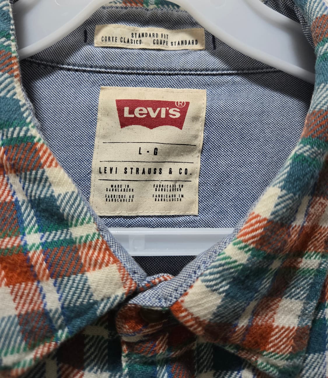 리바이스 스탠다드핏 체크셔츠 체크남방 105 상품이미지7