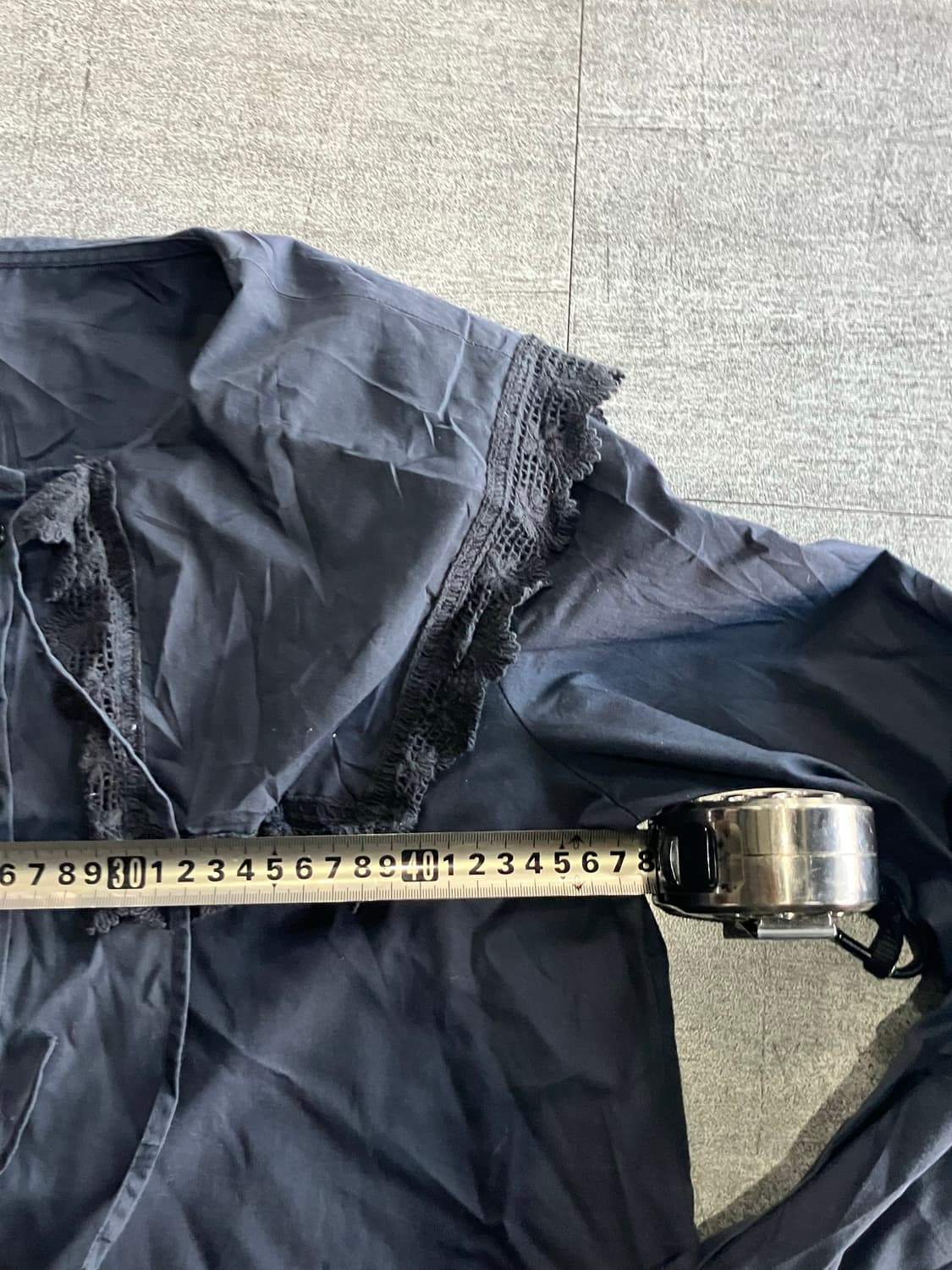 일본빈티지 Gu 하구미모리걸 달천깔페어리 영국풍 블라우스 블랙 상품이미지2