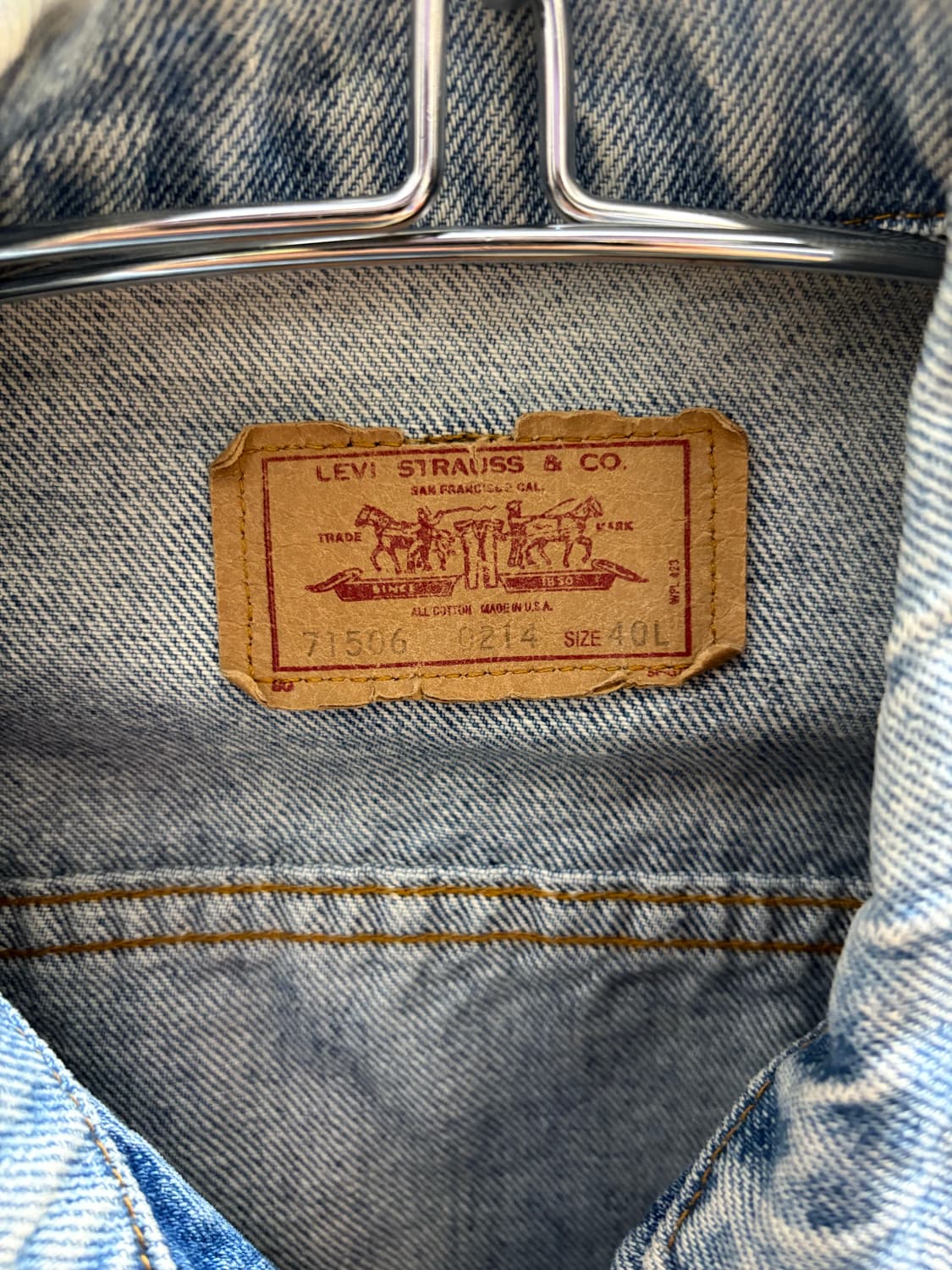 80s Levis 미제 데님 트러커 재킷 상품이미지4